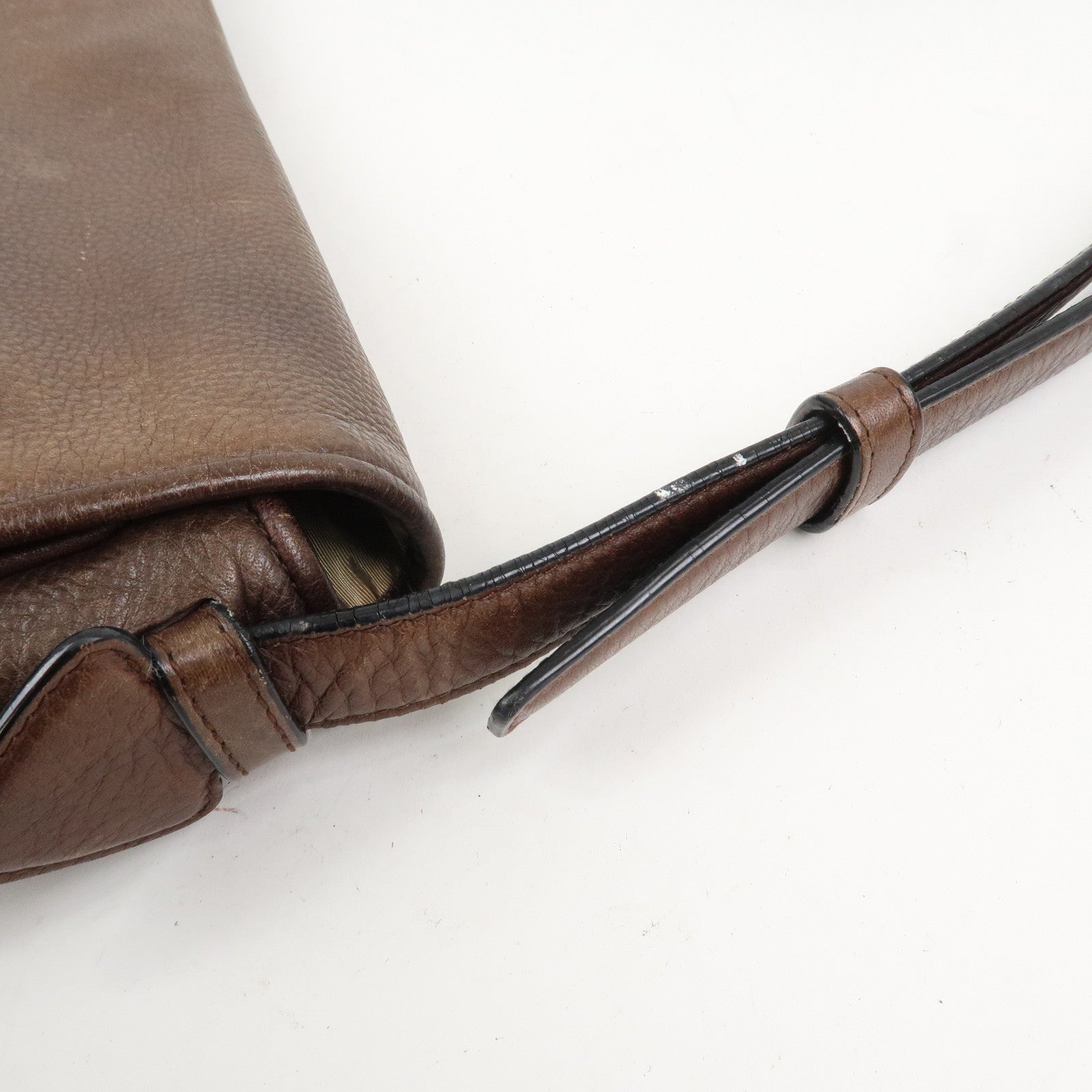 LOEWE Heritage Leather Shoulder Bag Cross Body Bag Brown