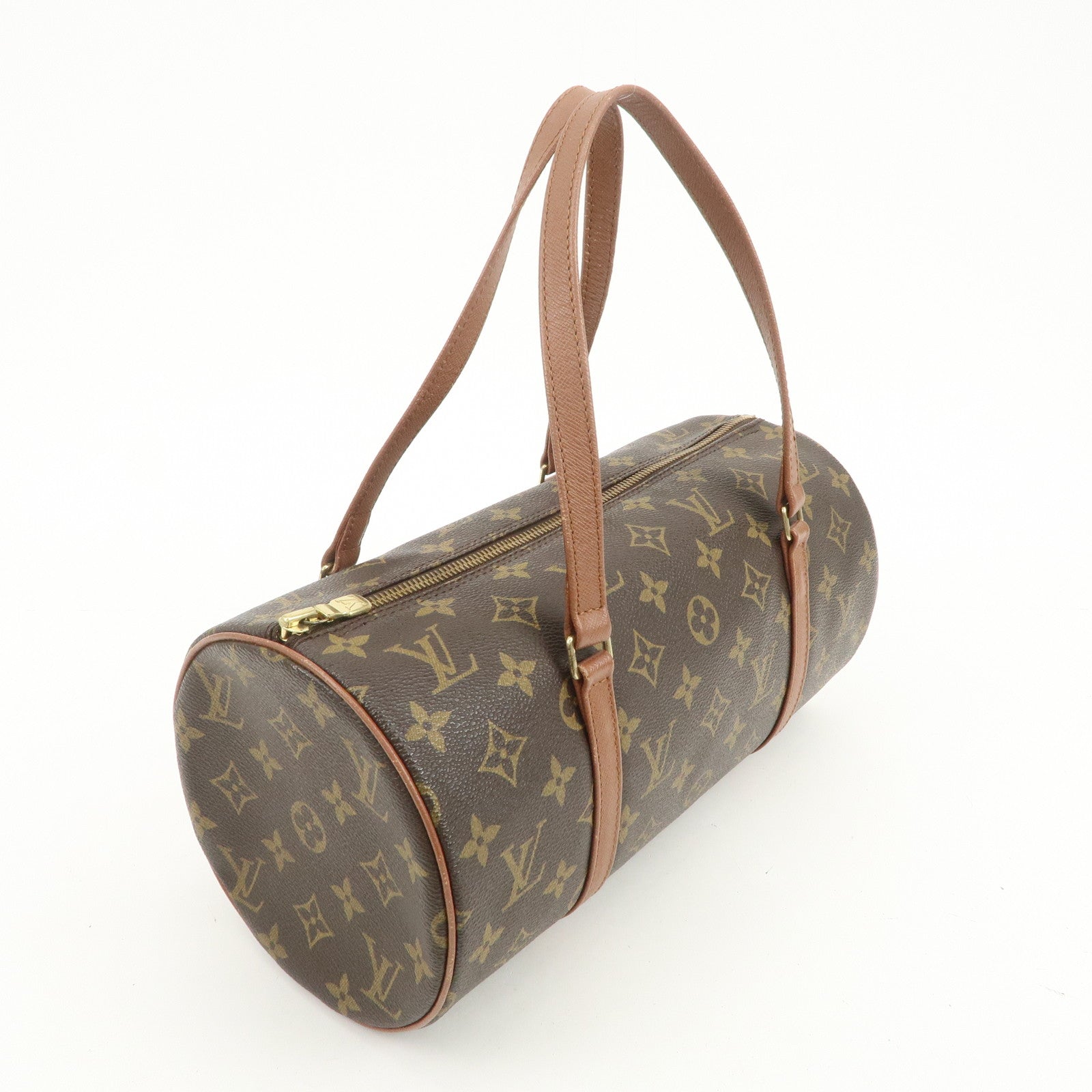 Louis Vuitton Monogram Papillon 30 Hand Bag Brown M51365