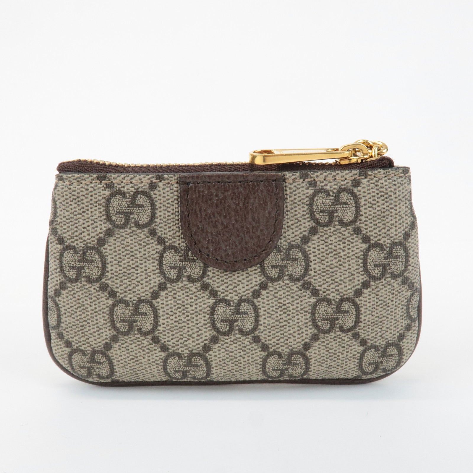 GUCCI Ophidia Sherry GG Supreme Leather Coin Case Key Pouch 671722 Used