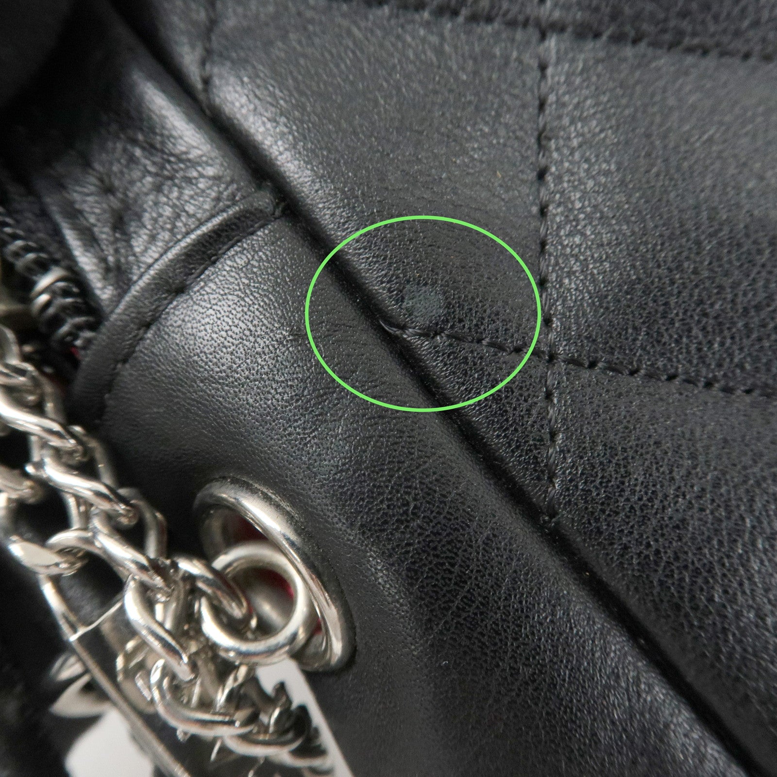 CHANEL Cambon Line COCO Mark Lamb Skin Large Shoulder Bag A25179