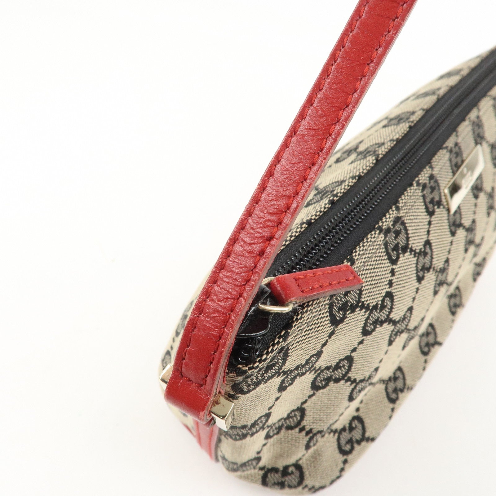 GUCCI Boat Bag GG Monogram Canvas Pouch Hand Bag 039.1103