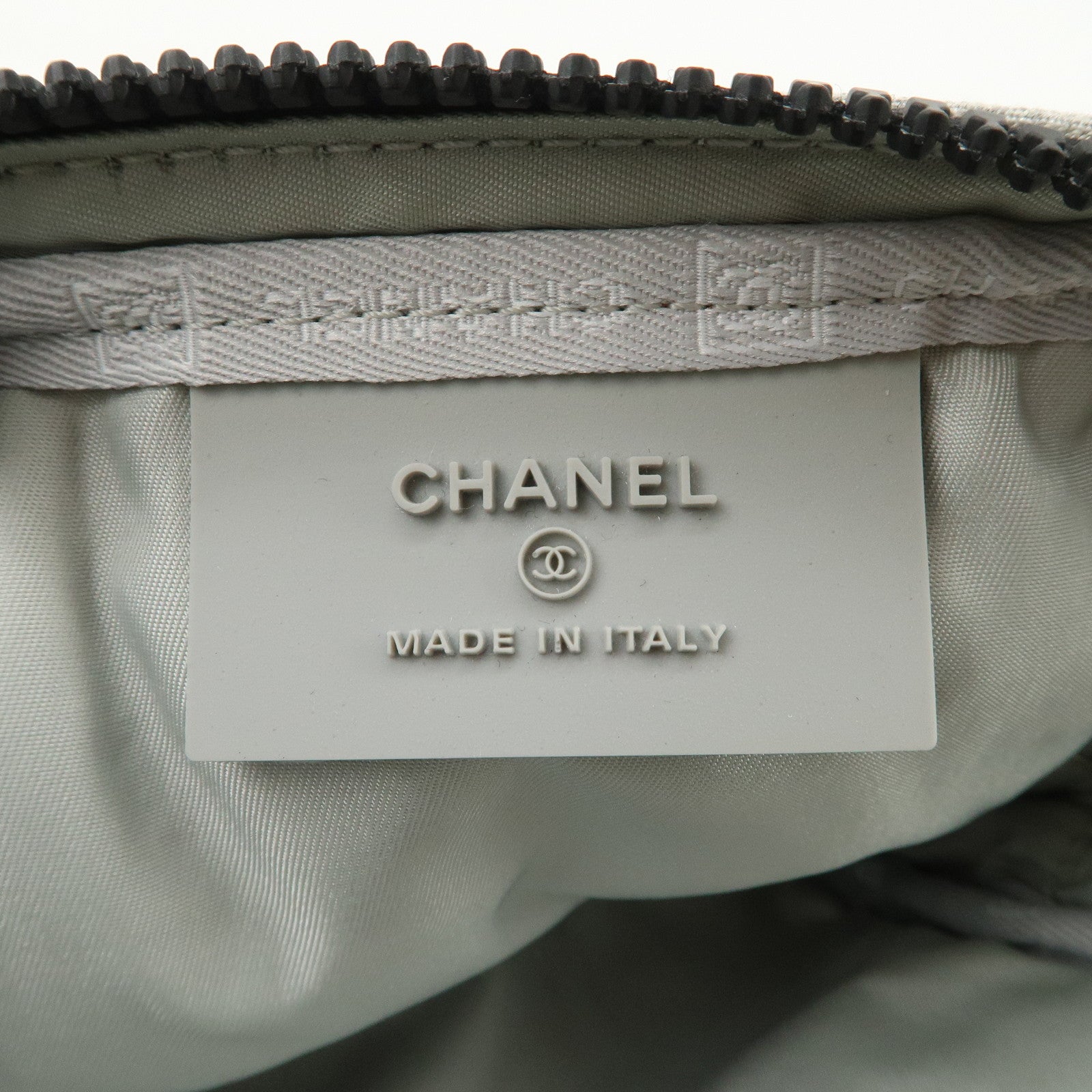 CHANEL Sport Line Cotton Jersey Waist Bag Body Bag Grey