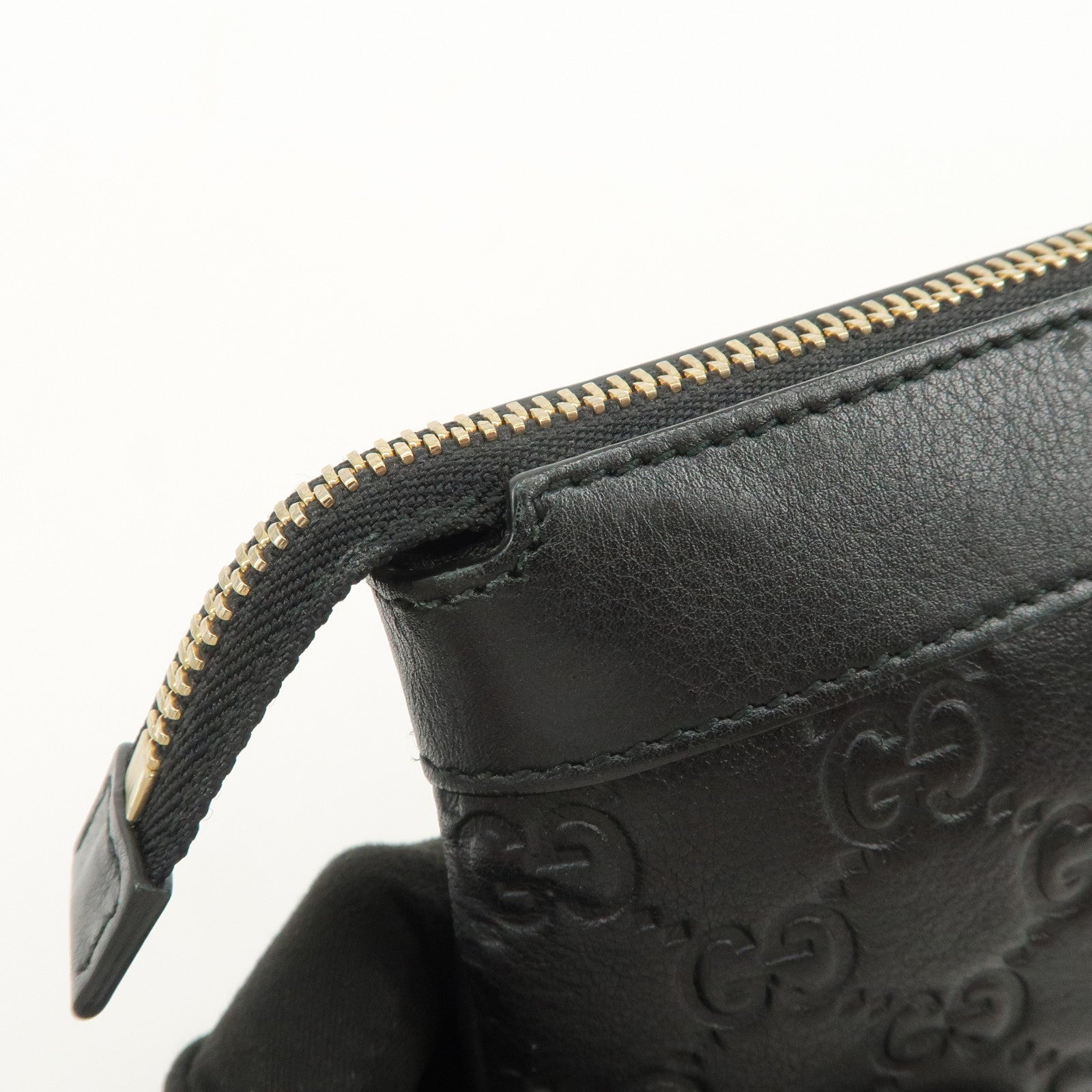 GUCCI Guccissima Leather Clutch Bag Pouch Black 274181