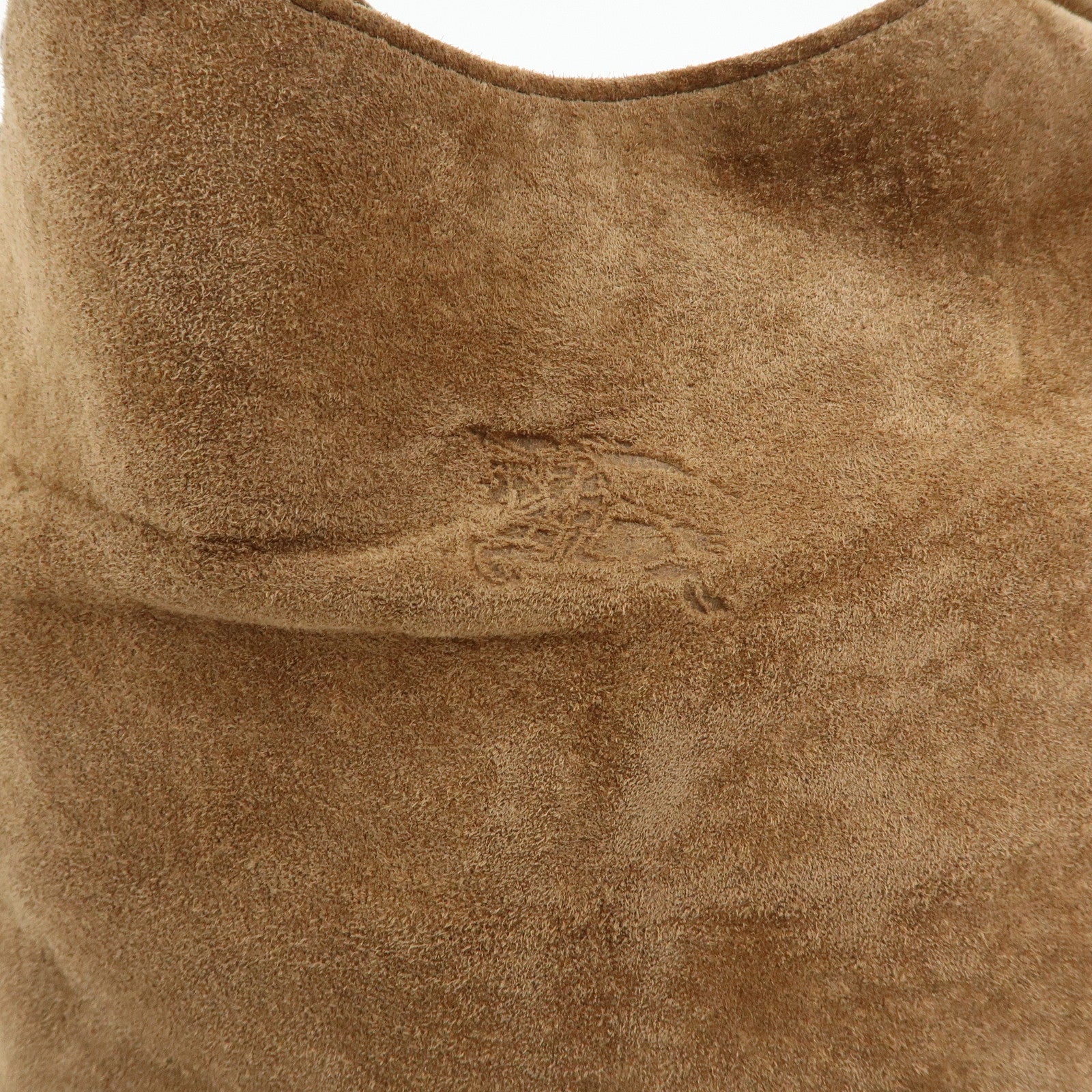 BURBERRY Blue Label Suede Leather Shoulder Bag Crossbody Bag Brown