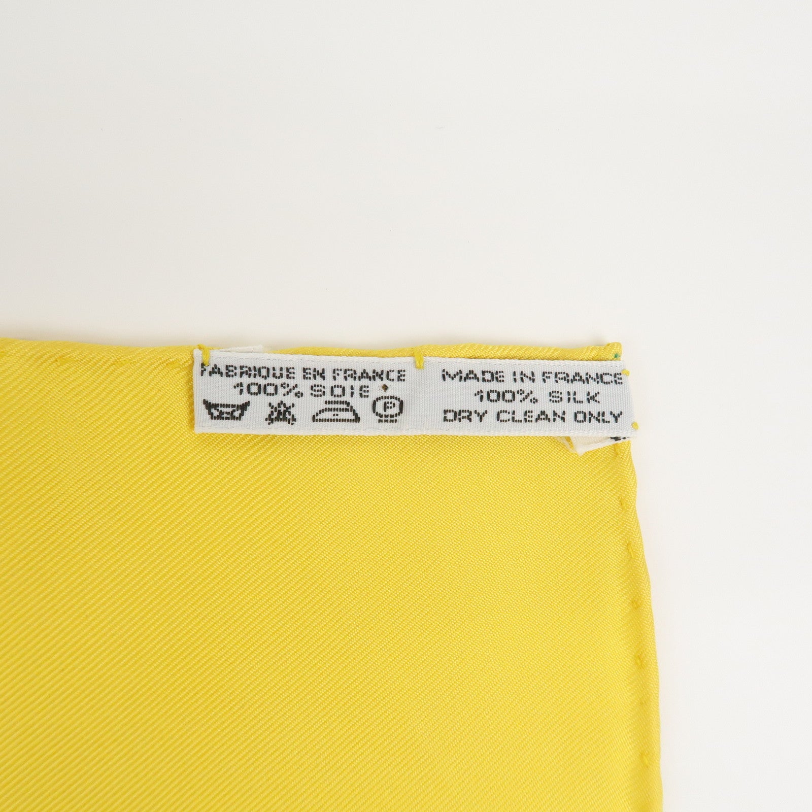 Hermes Carre 90 Silk 100% Scarf LES RUBANS DU CHEVAL Yellow