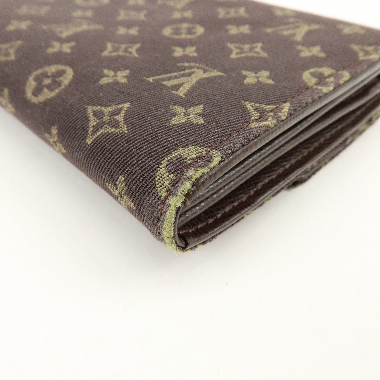 Louis Vuitton Monogram Mini Lin Canvas Long Wallet Brown M95234