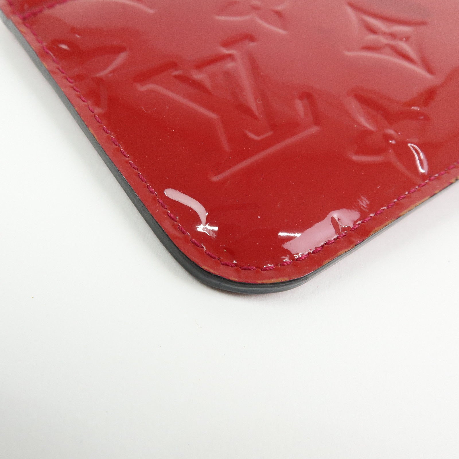 Louis Vuitton Monogram Vernis Pochette Cles NM Coin Case Red M90214