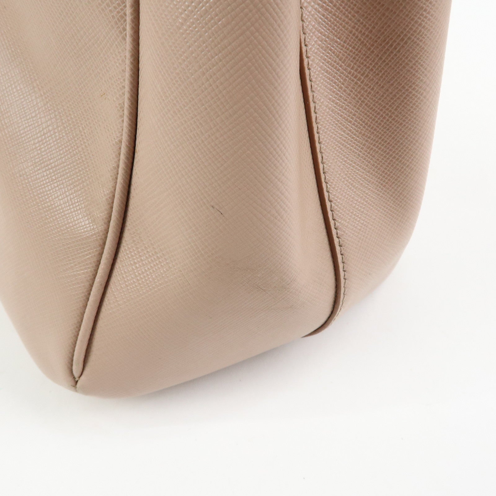 PRADA Triangle Logo Galleria Saffiano Leather Tote Hand Bag Pink