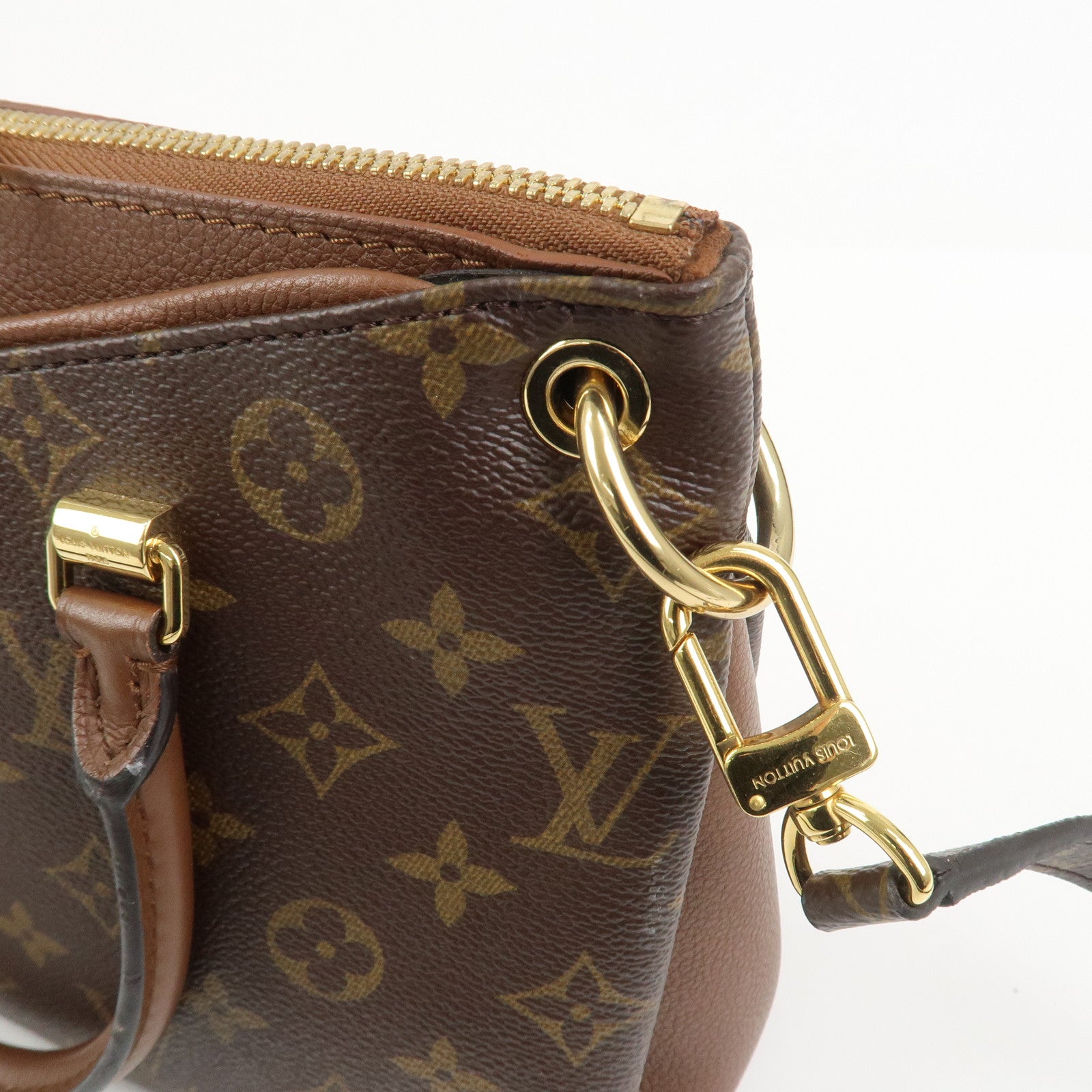 Louis Vuitton Monogram Pallas BB 2Way Bag Hand Bag Brown M43235