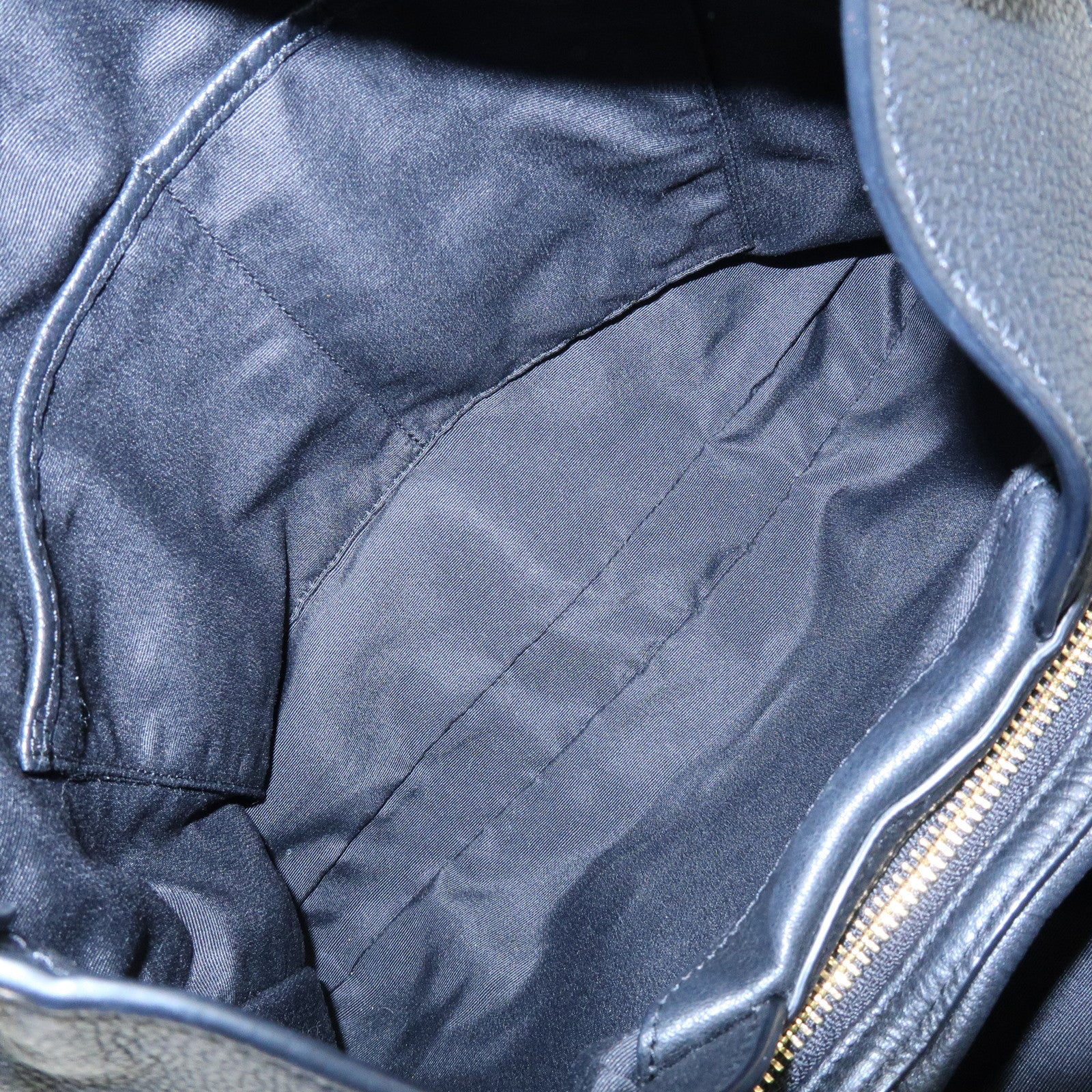 COACH Logo Leather Shoulder Bag Hand Bag Black