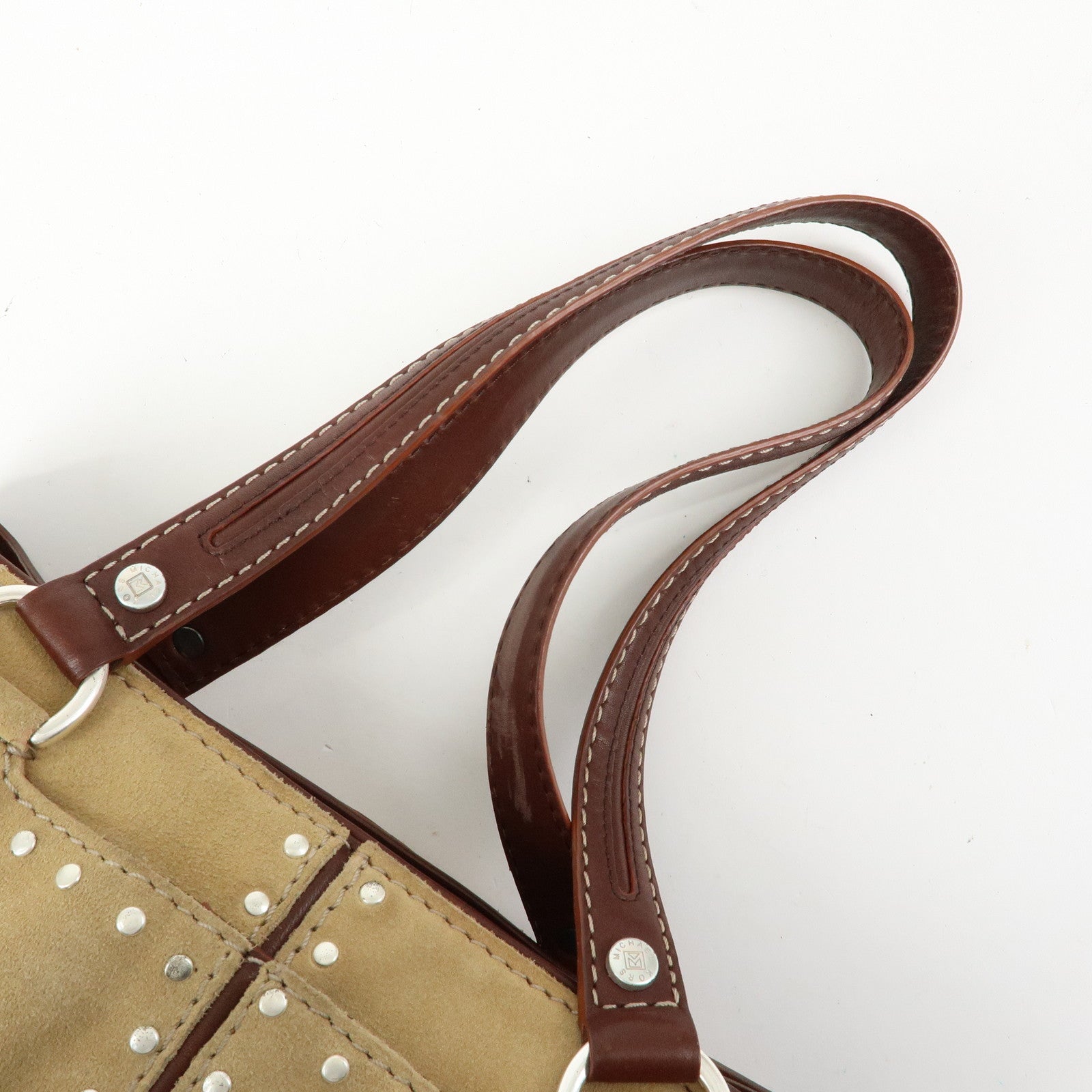 COACH Harley Set of 4 Leather Suede Rattan Shoulder Bag Brown Beige