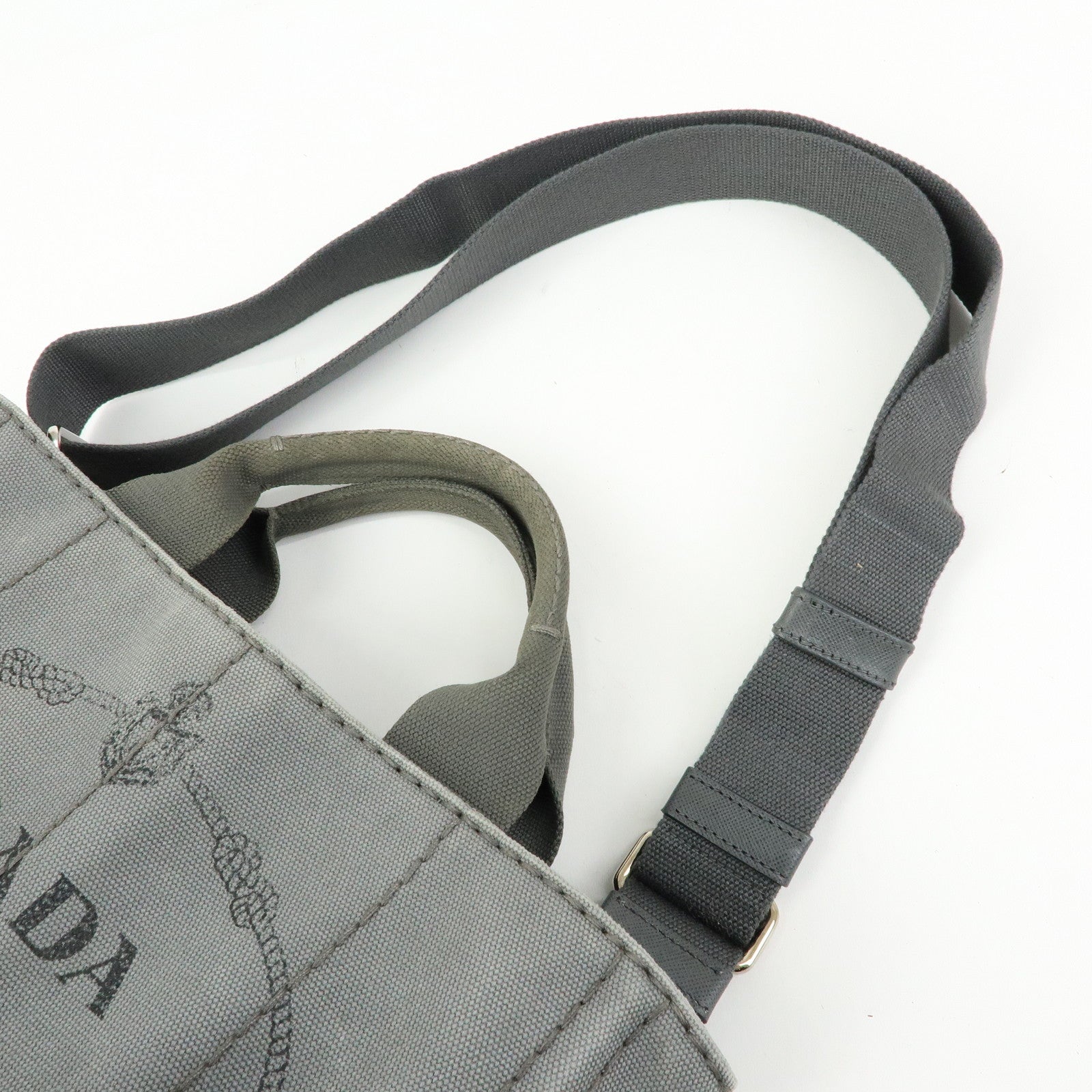 PRADA Canapa Mini Triangle Logo 2Way Bag Hand Shoulder Bag B2439G
