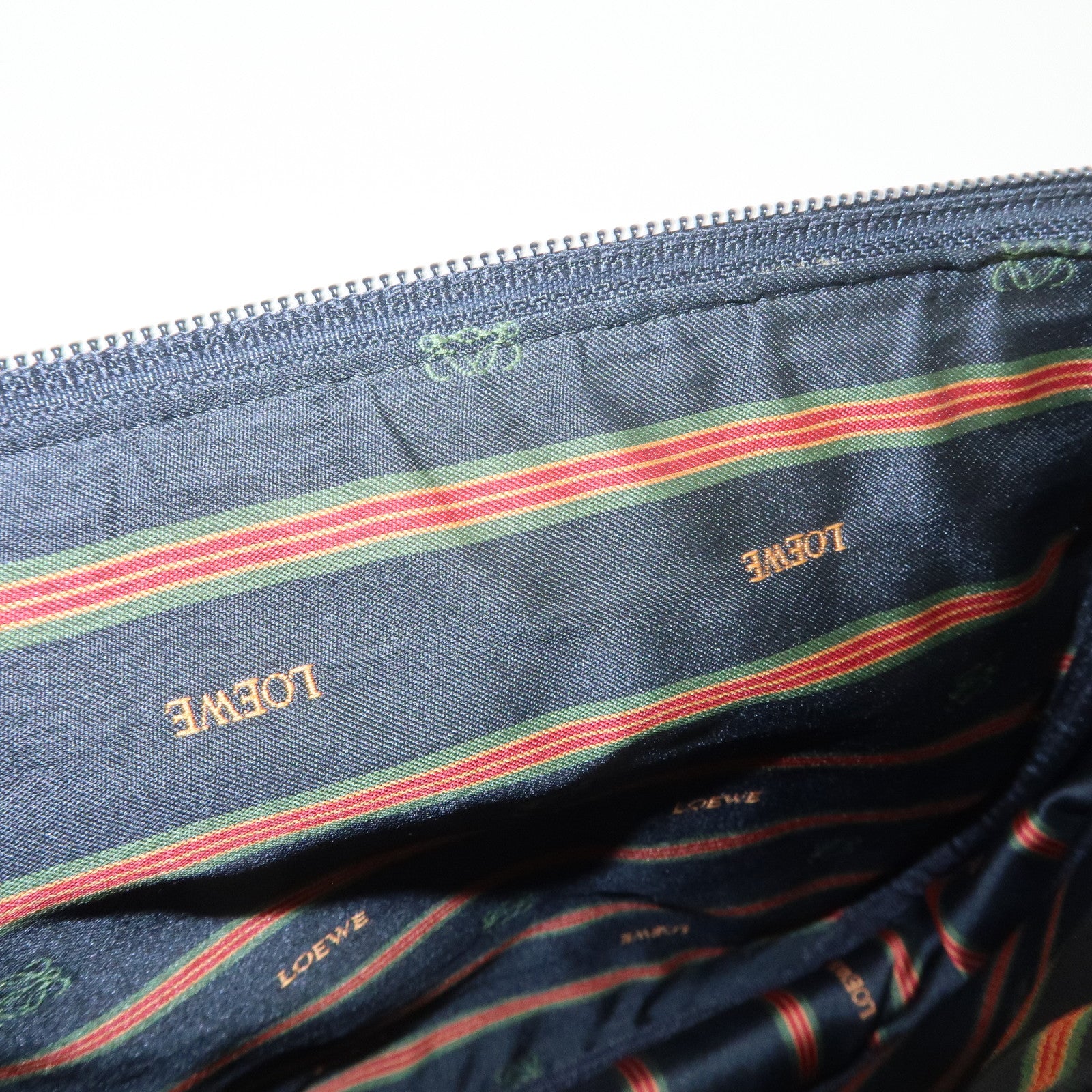 LOEWE Anagram Logo Leather Shoulder Bag Crossbody Bag Black
