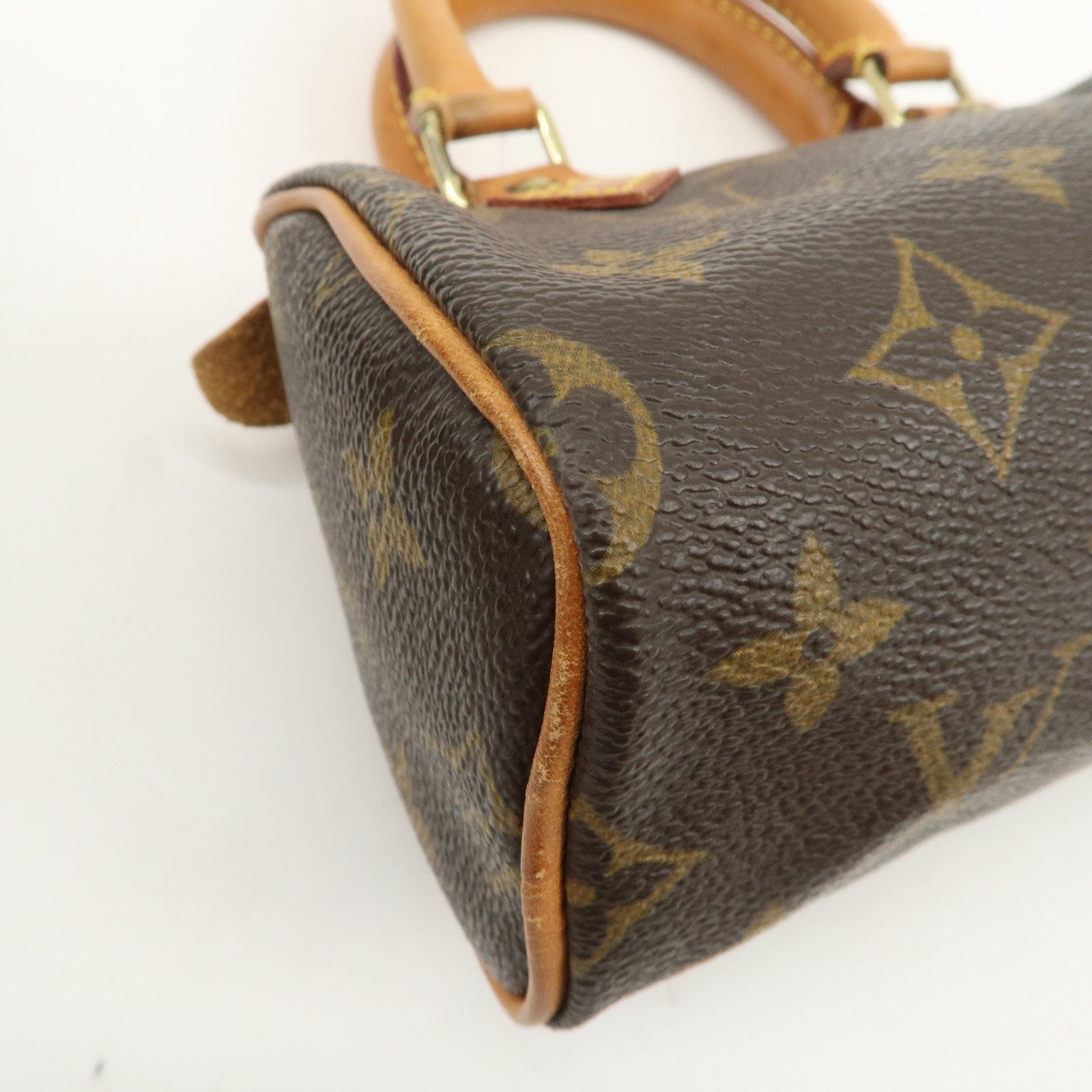Louis Vuitton Monogram Mini Speedy Hand Bag & Strap Brown M41534