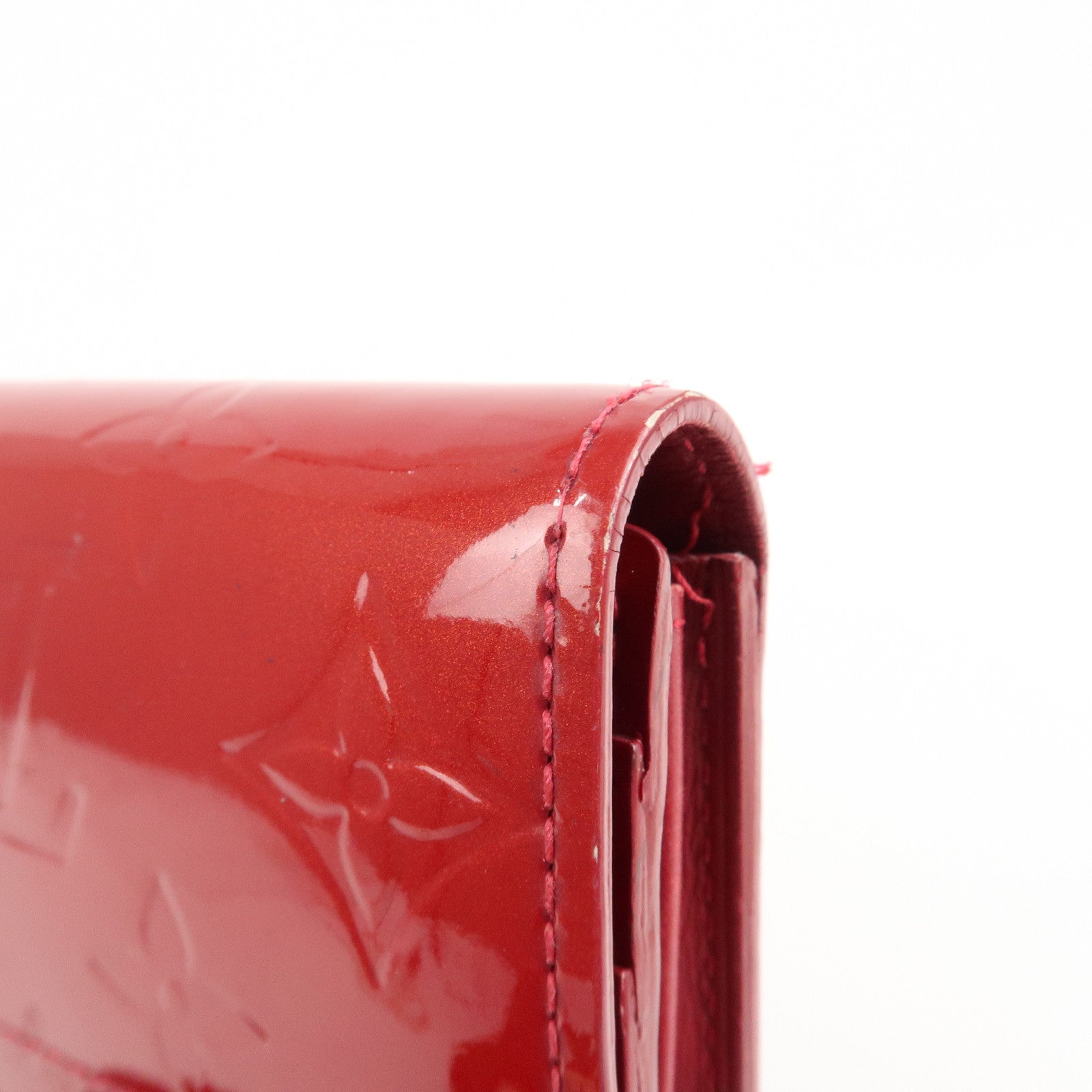 Louis Vuitton Monogram Vernis Leather Wallet Pomme d'Amour M93530 Used