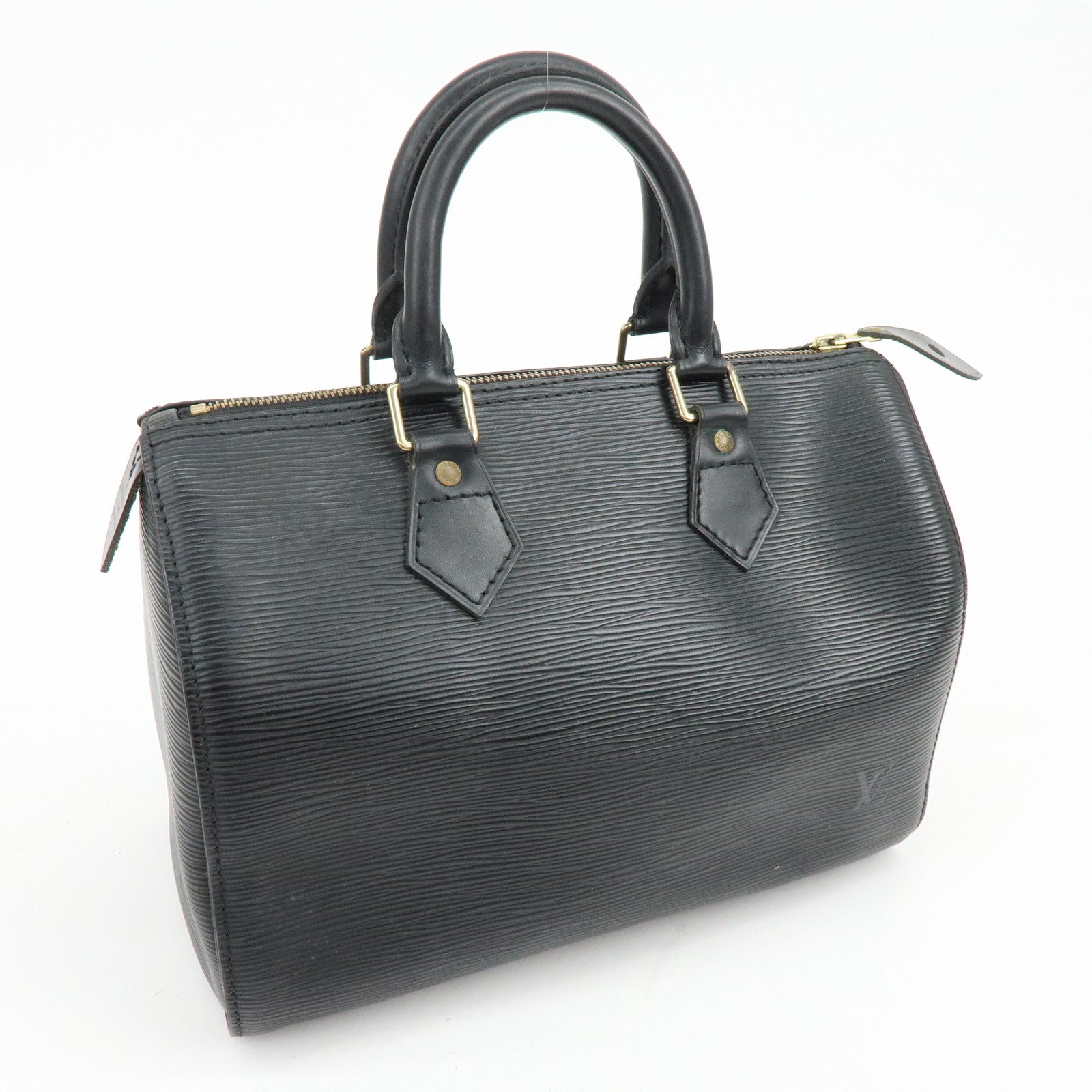 Louis Vuitton Epi Speedy 25 Leather Hand Bag Boston Bag Noir M59032