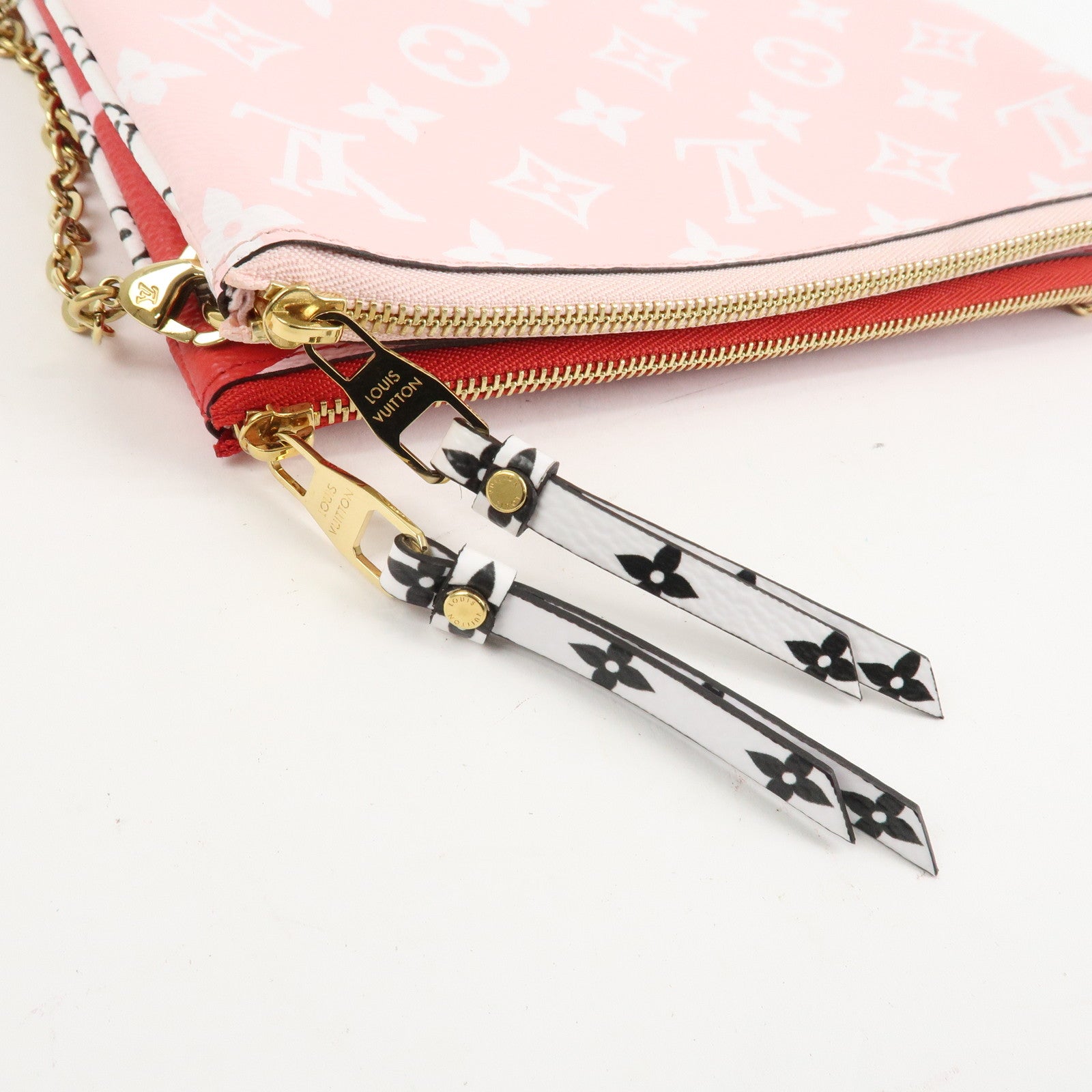 Louis Vuitton Monogram Giant Pochette Double Zip Pouch Rouge M67561 Used