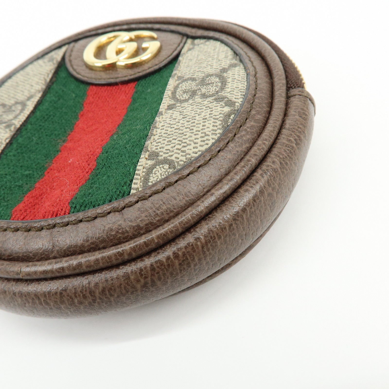GUCCI Ophidia Sherry GG Supreme Leather Key Case Coin Case 574840