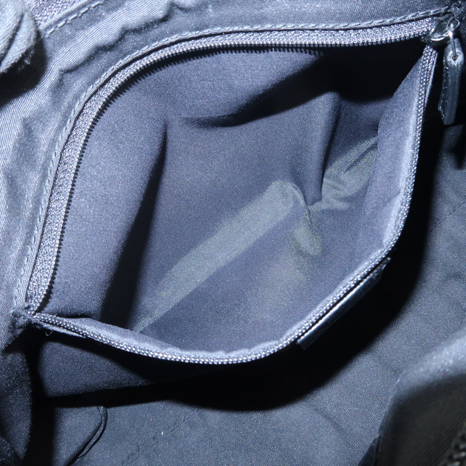 GUCCI Abbey GG Canvas Leather Shoulder Bag Hand Bag Black 265692