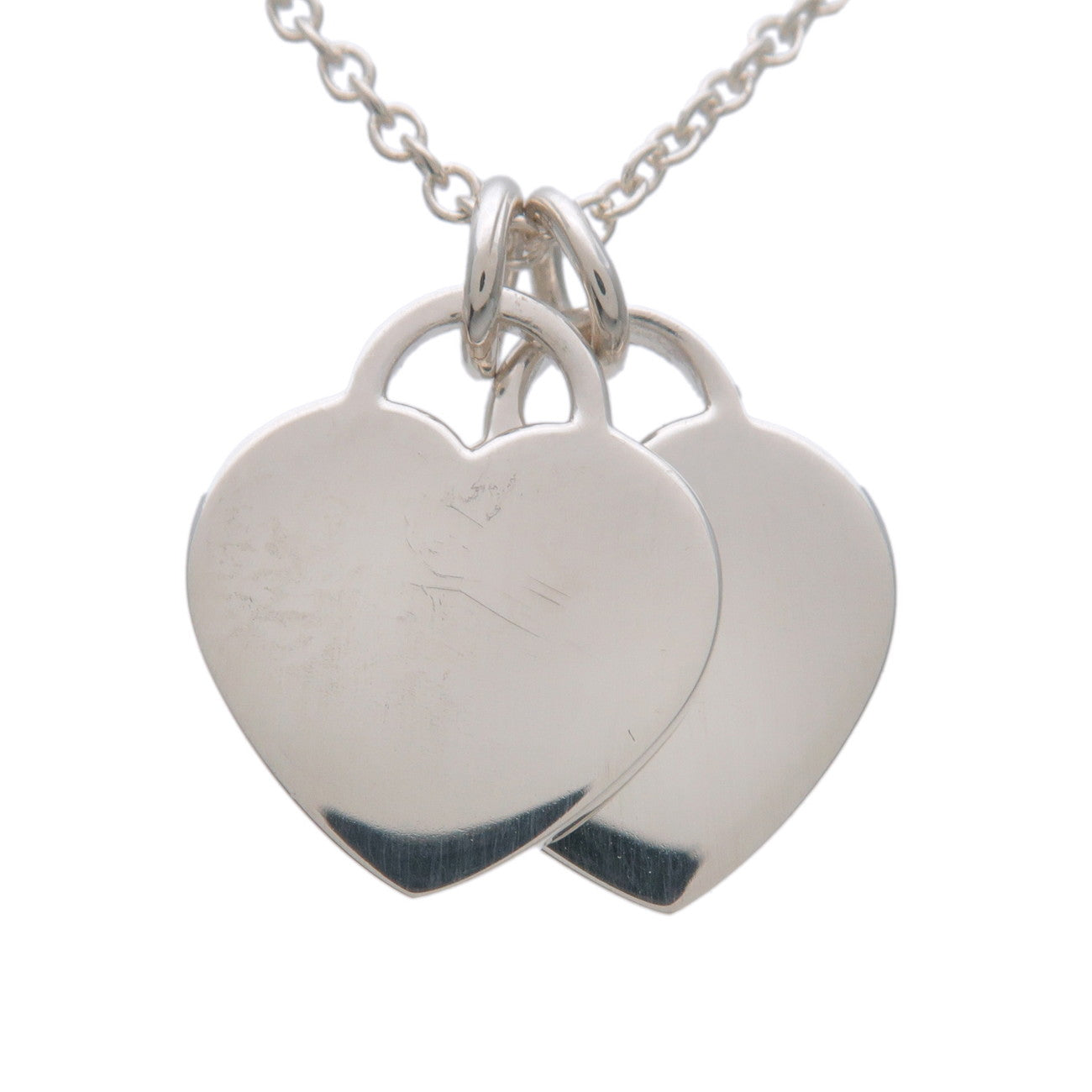 Tiffany & Co Return to Tiffany Mini Double Heart Tag Necklace SV925