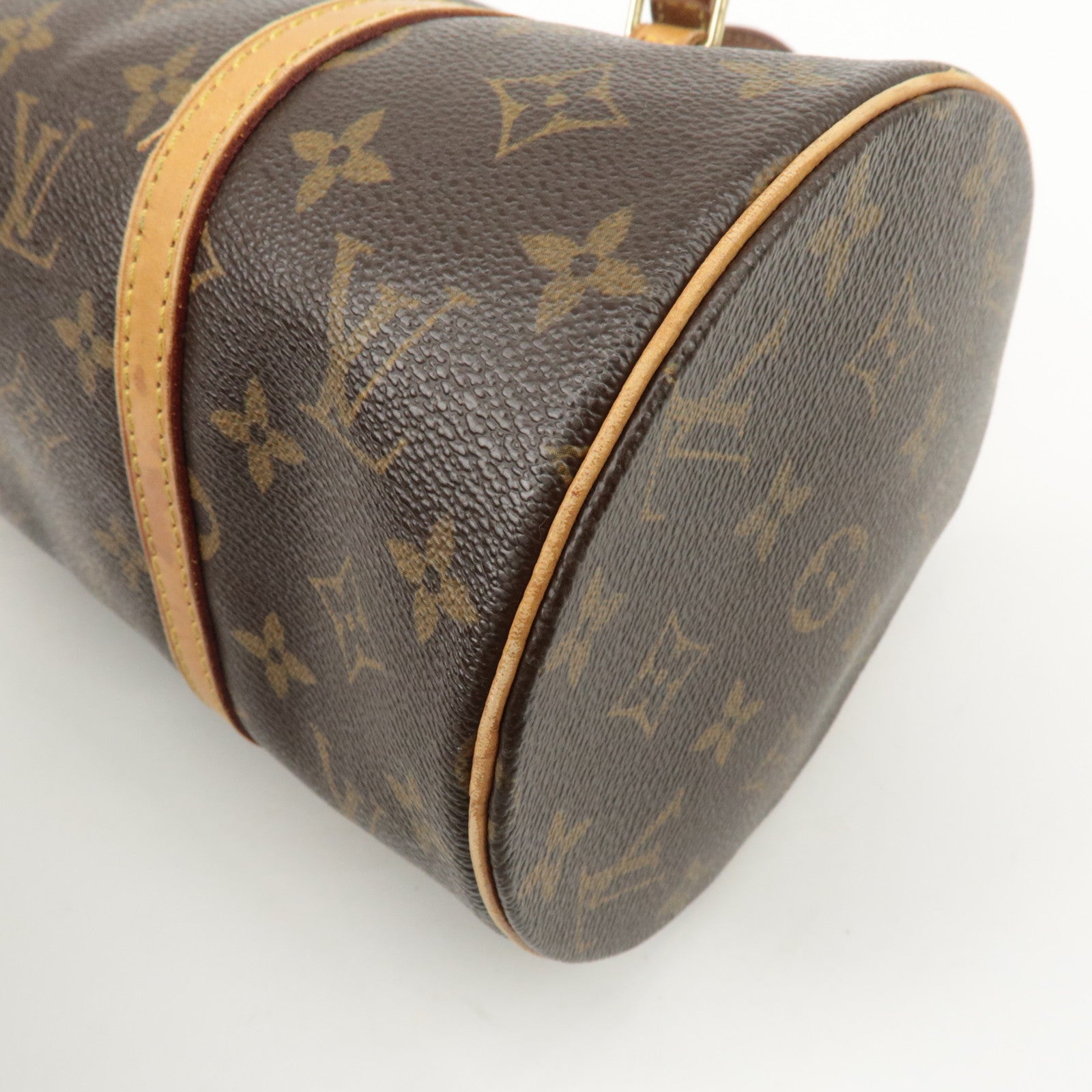 Louis Vuitton Monogram Papillon 30 Hand Bag New Style Brown M51385 Used