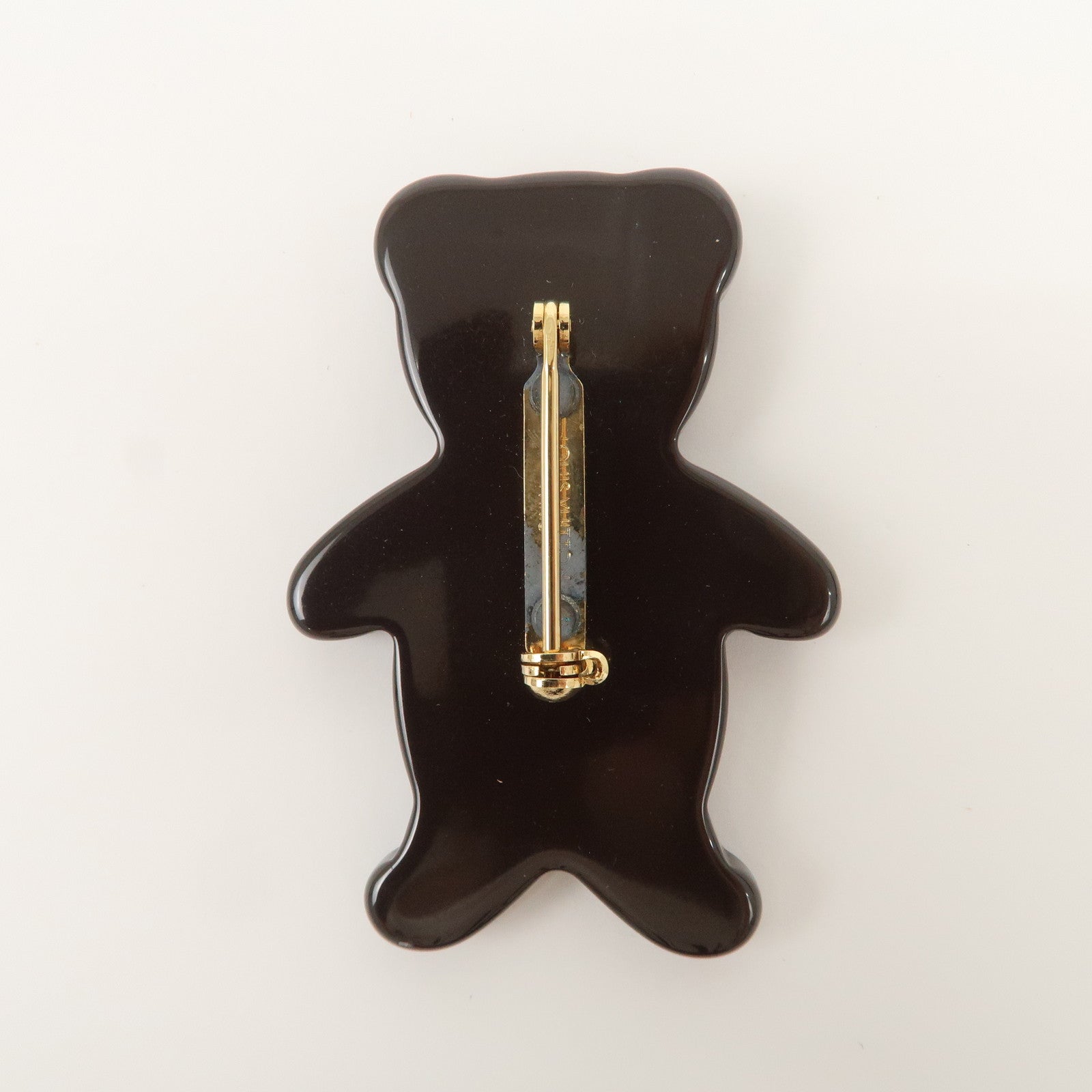 Louis Vuitton Monogram Damier Plastic Broche Nunnours Teddy Bear Brooch M64939 Used