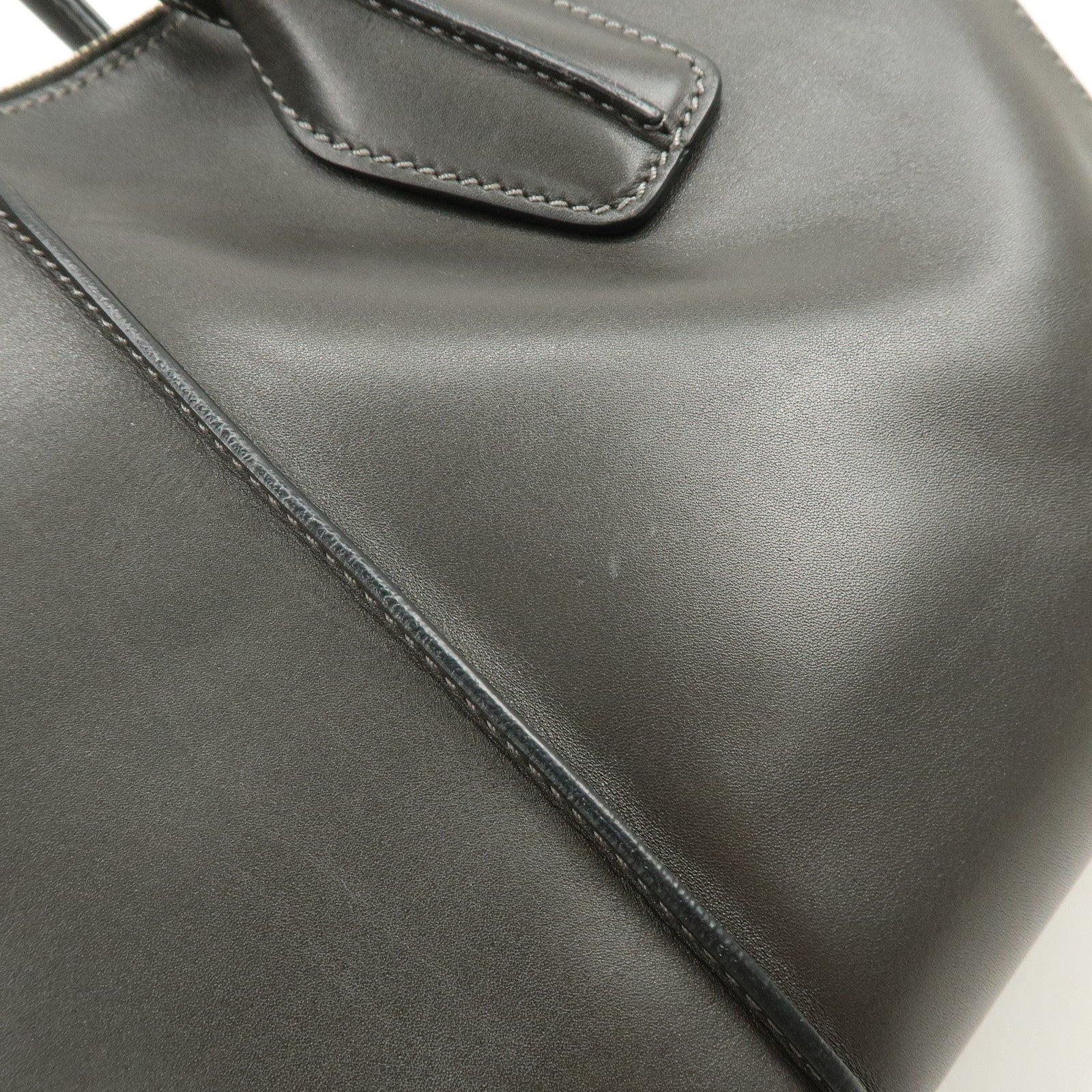 TOD’S D Cube Leather 2Way Bag Hand Bag Shoulder Bag Dark Gray