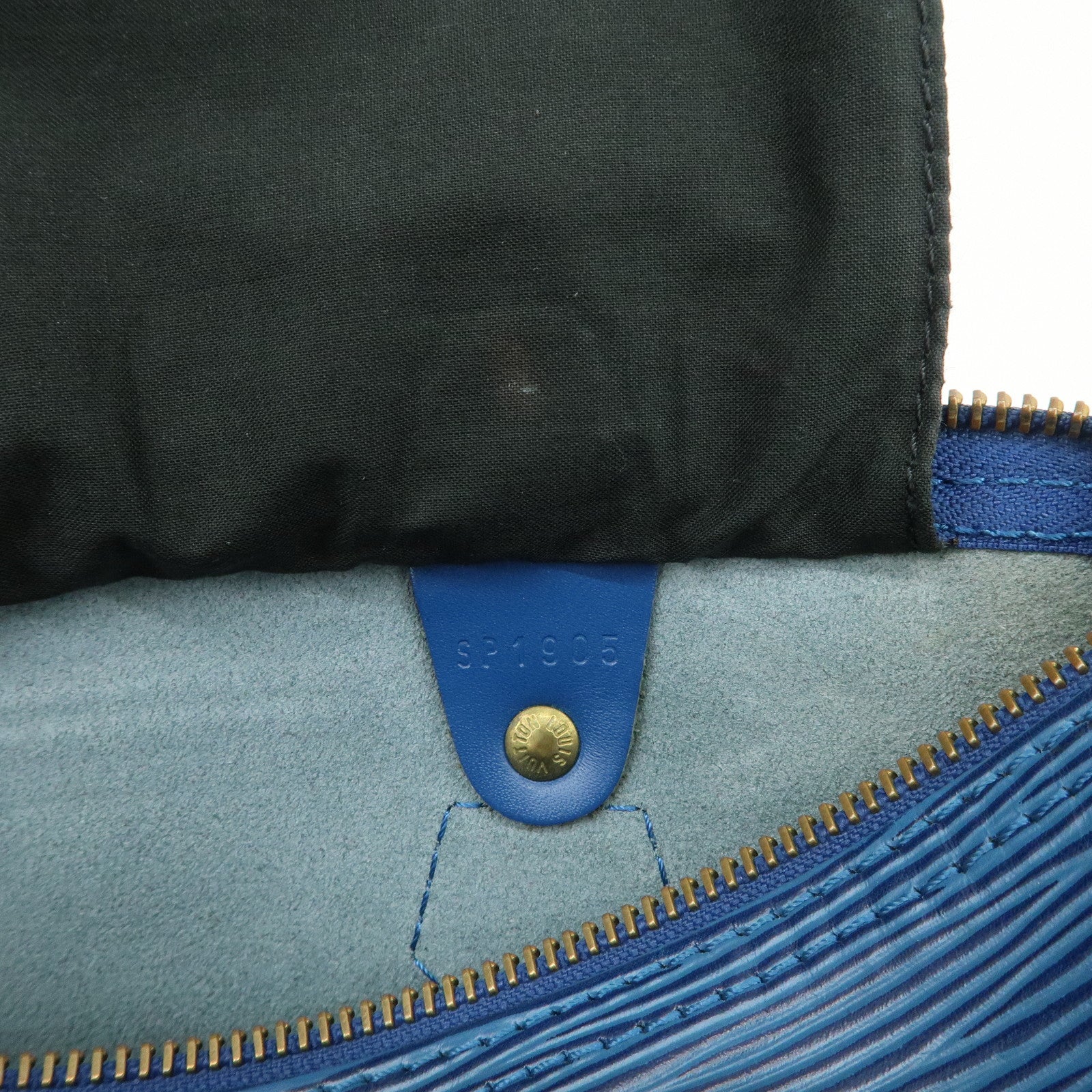 Louis Vuitton Epi Speedy 25 Hand Bag Boston Bag Toledo Blue M43015