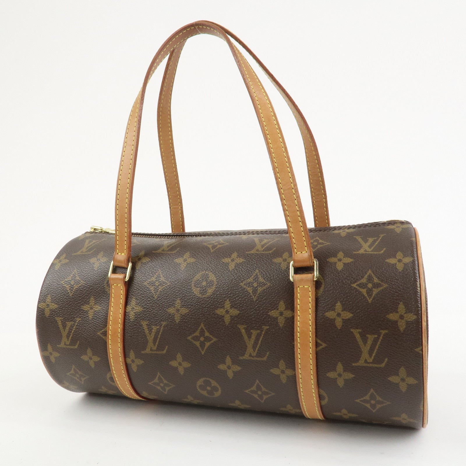 Louis Vuitton Monogram Papillon 30 Hand Bag Brown M51385