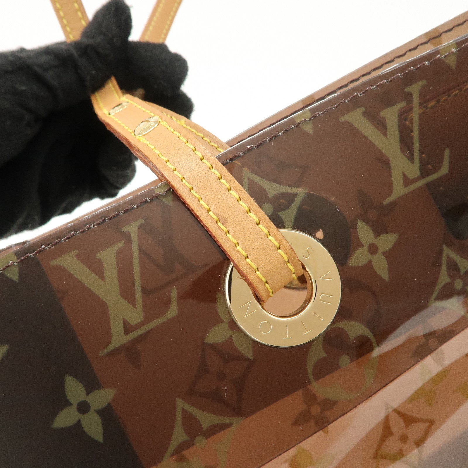 Louis Vuitton Monogram Cabas Cruise Vinyl Tote Bag Brown M50500 Used