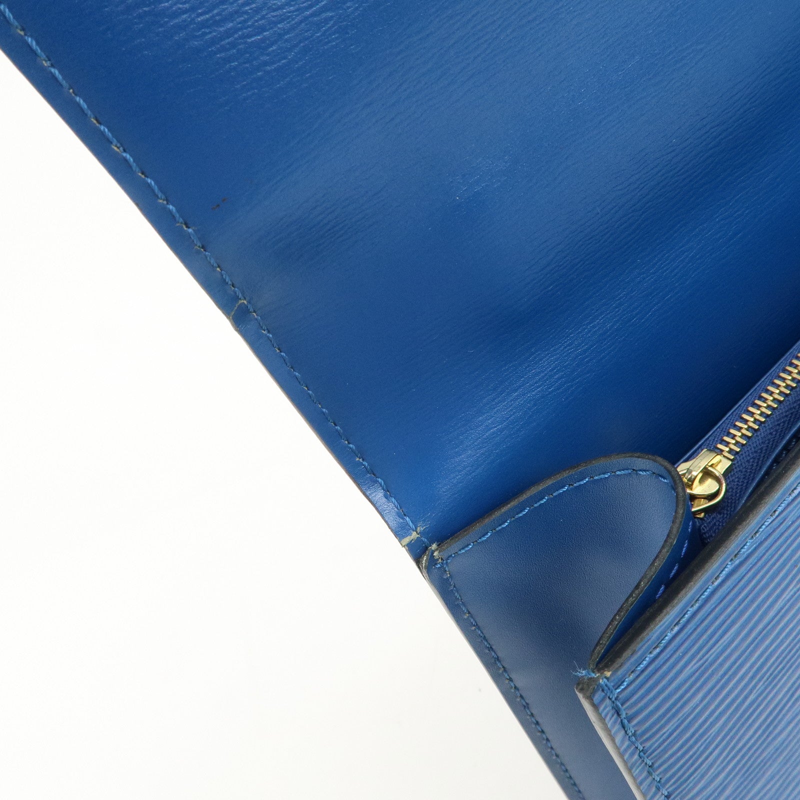 Louis Vuitton Epi Leather Malesherbes Hand Bag Toledo Blue M52375
