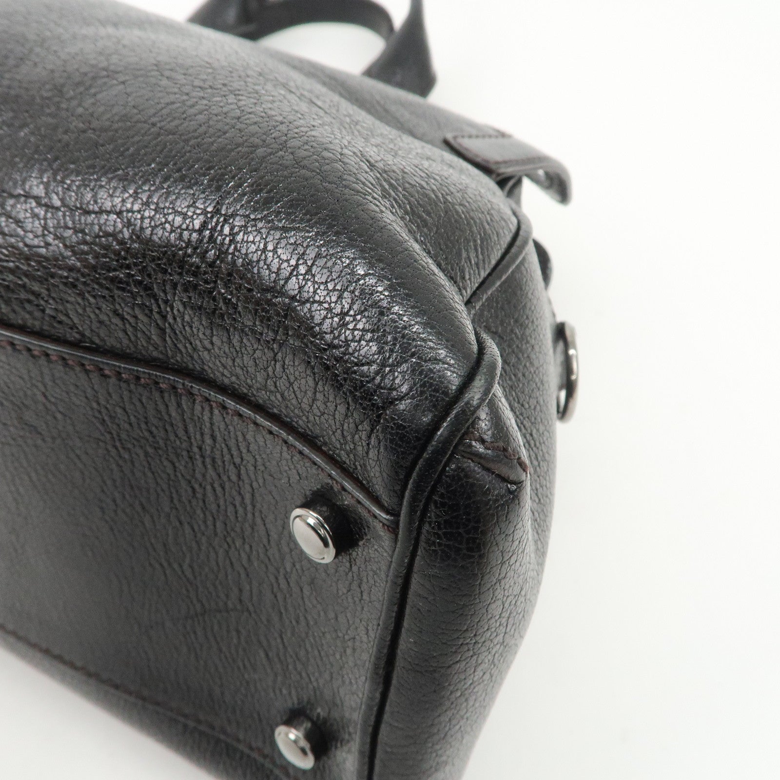 Cartier Must Line Calf Leather Marcello 2WAY Tote Bag Black
