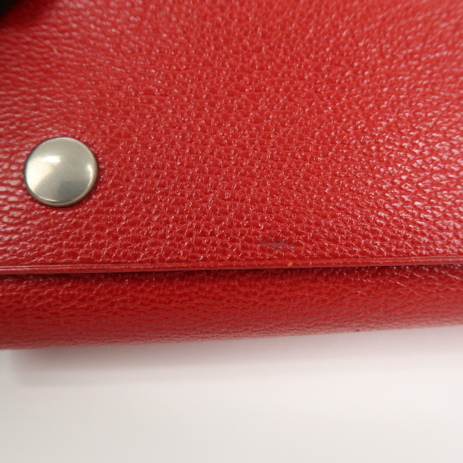 HERMES Cahier Rouleaul Leather Notebook Cover Red