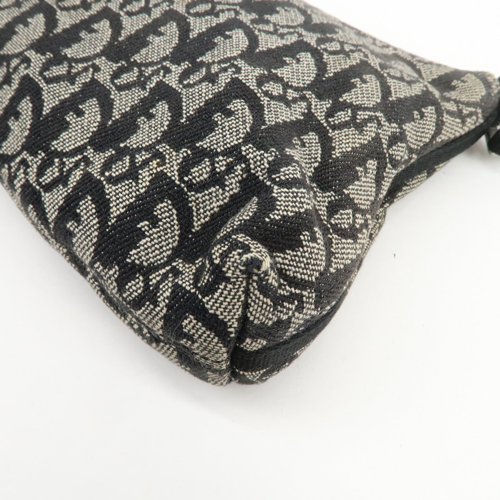 Christian Dior Trotter Jacquard Canvas Nylon Hand Bag Shoulder Bag