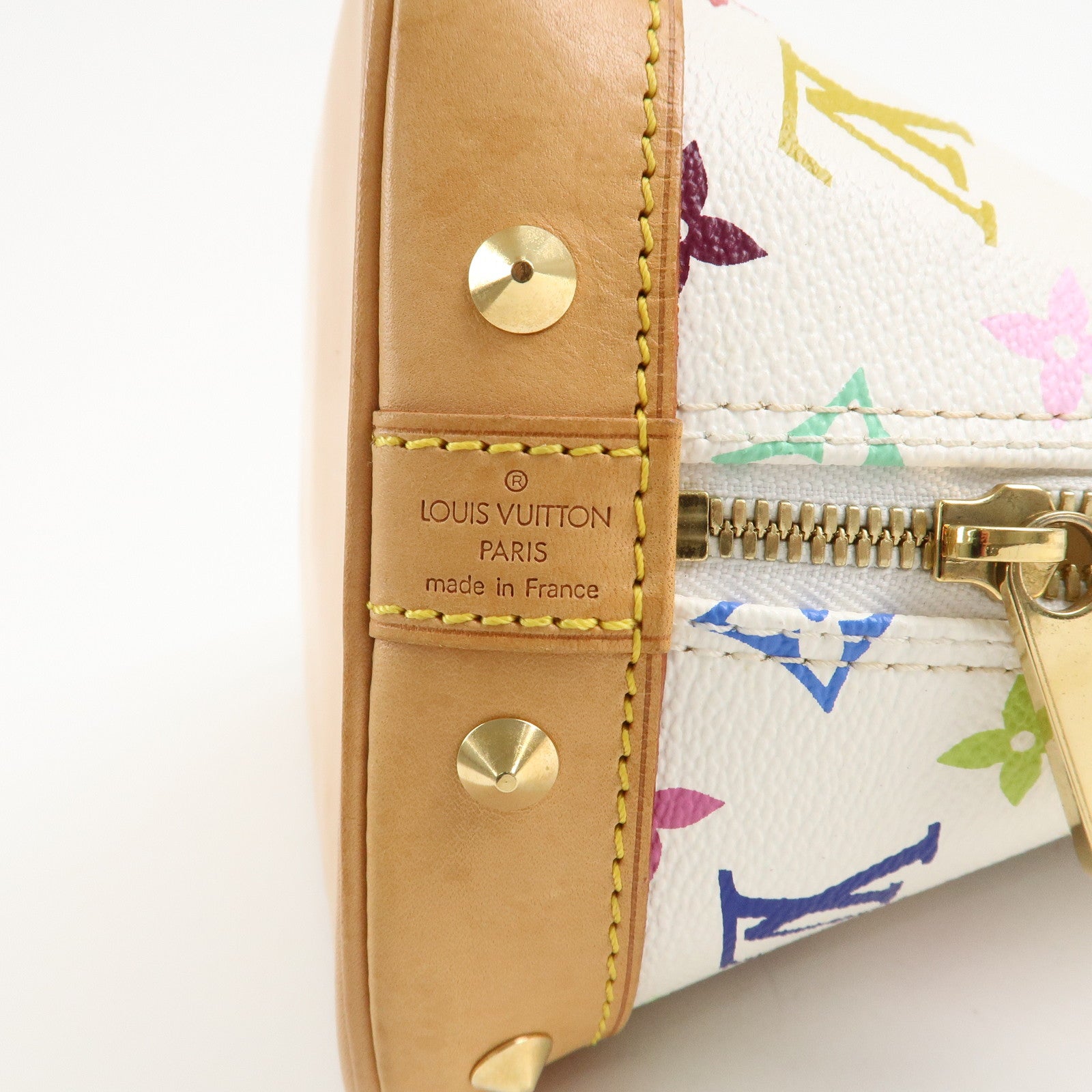 Louis Vuitton Monogram Alma PM Hand Bag Blanc Multicolor M92647 Used