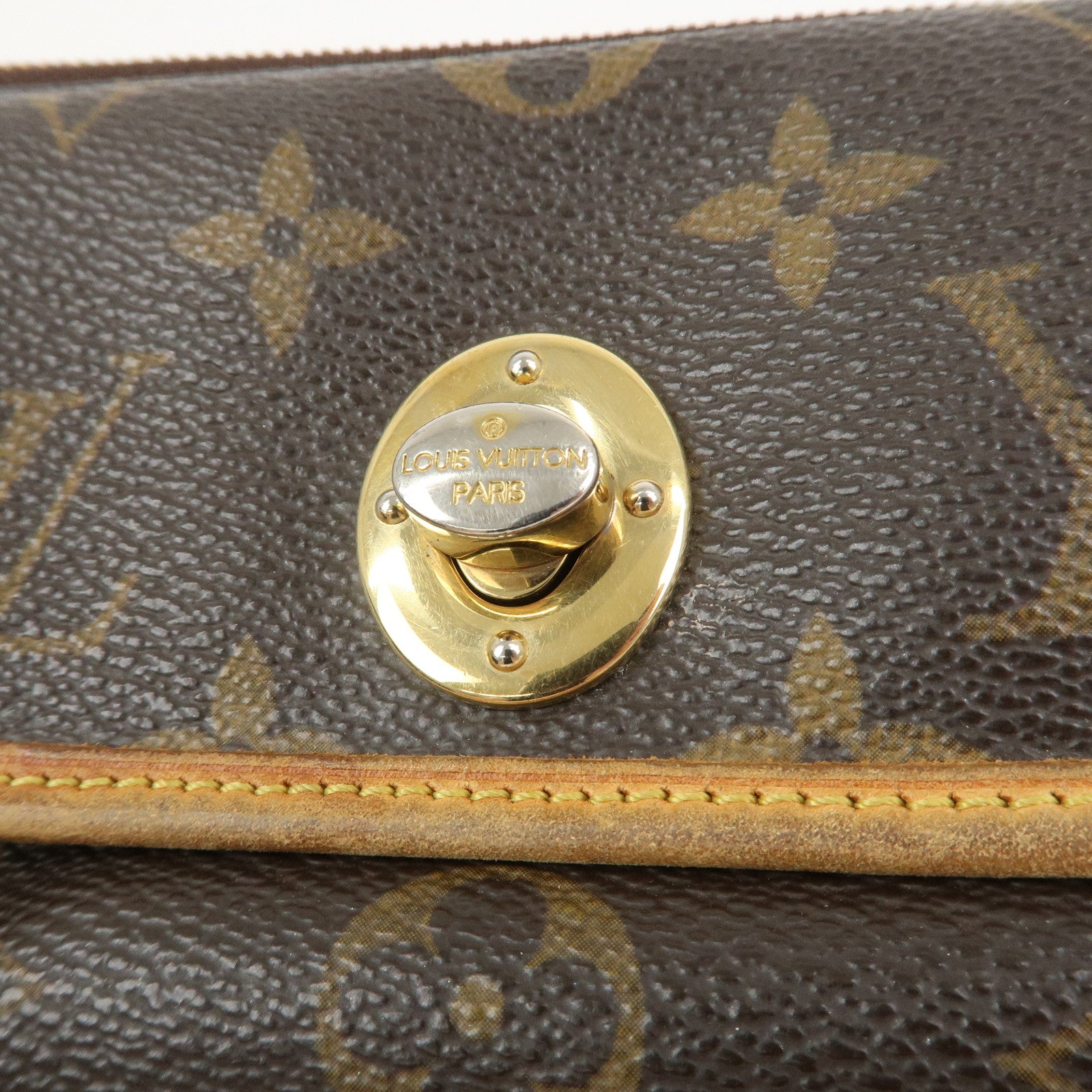 Louis Vuitton Monogram Pochette Tikal Pouch Purse Brown M60019