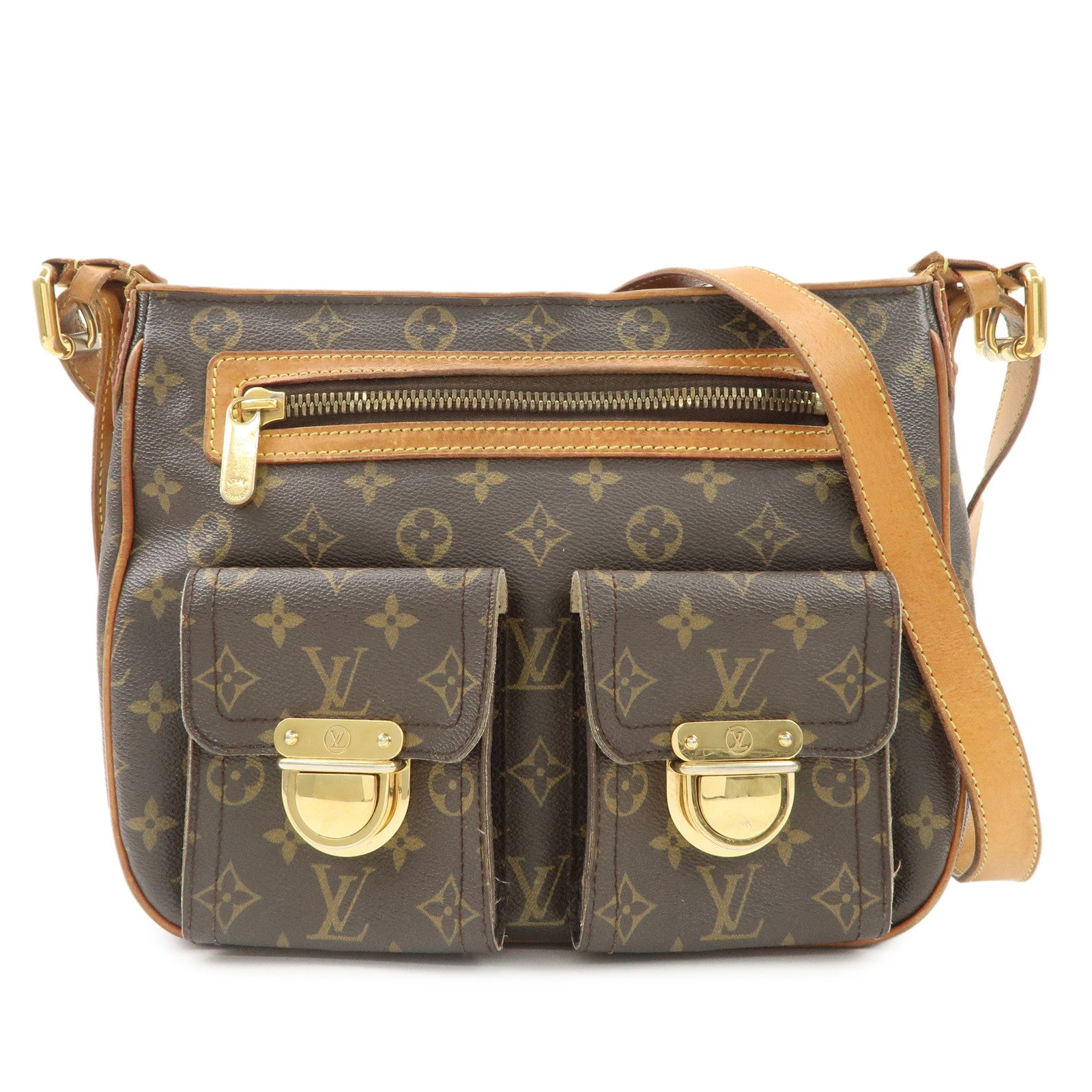 Louis Vuitton Monogram Hudson GM Shoulder Bag Brown M40045 Used