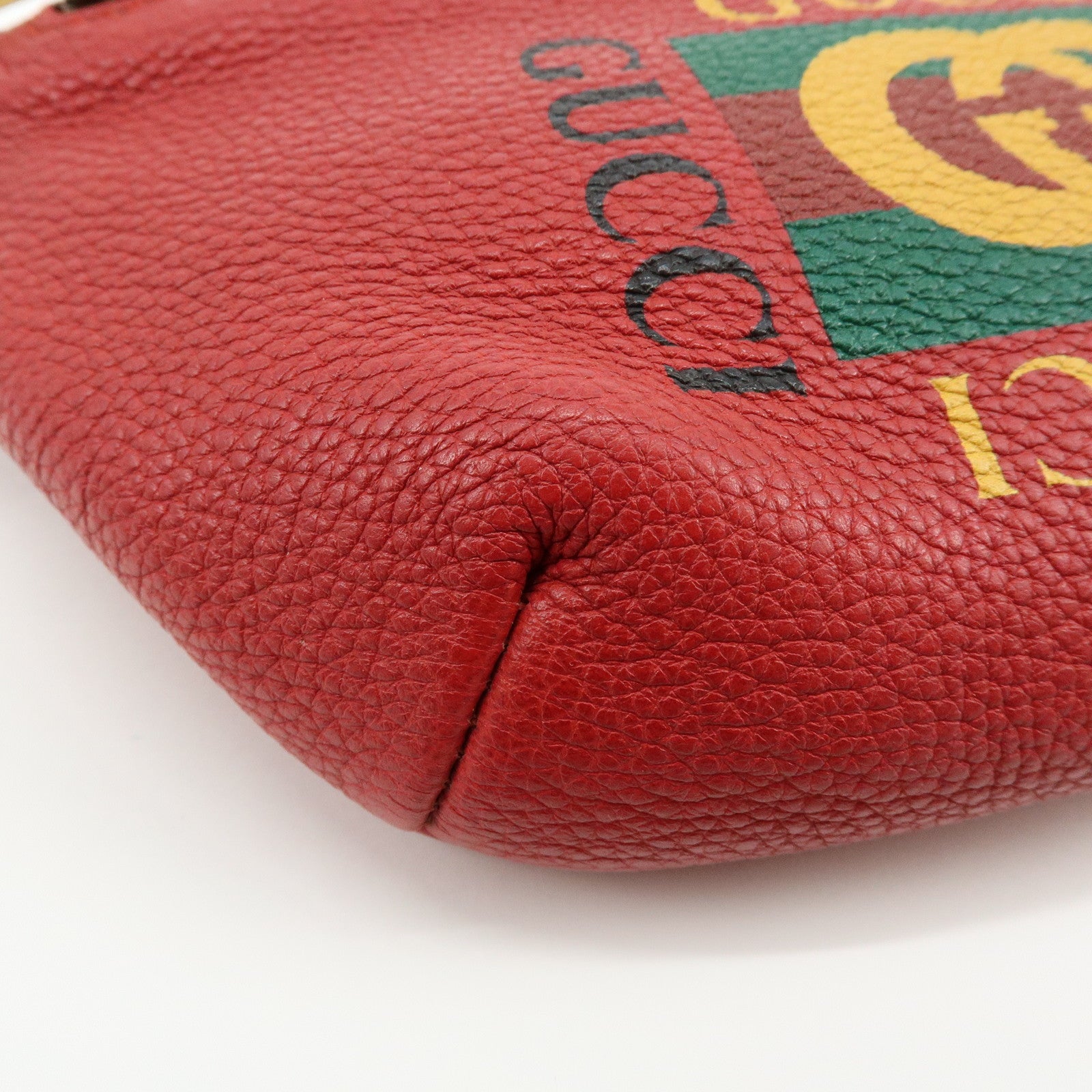 GUCCI Sherry Leather Waist Pouch Body Bag Red 527792