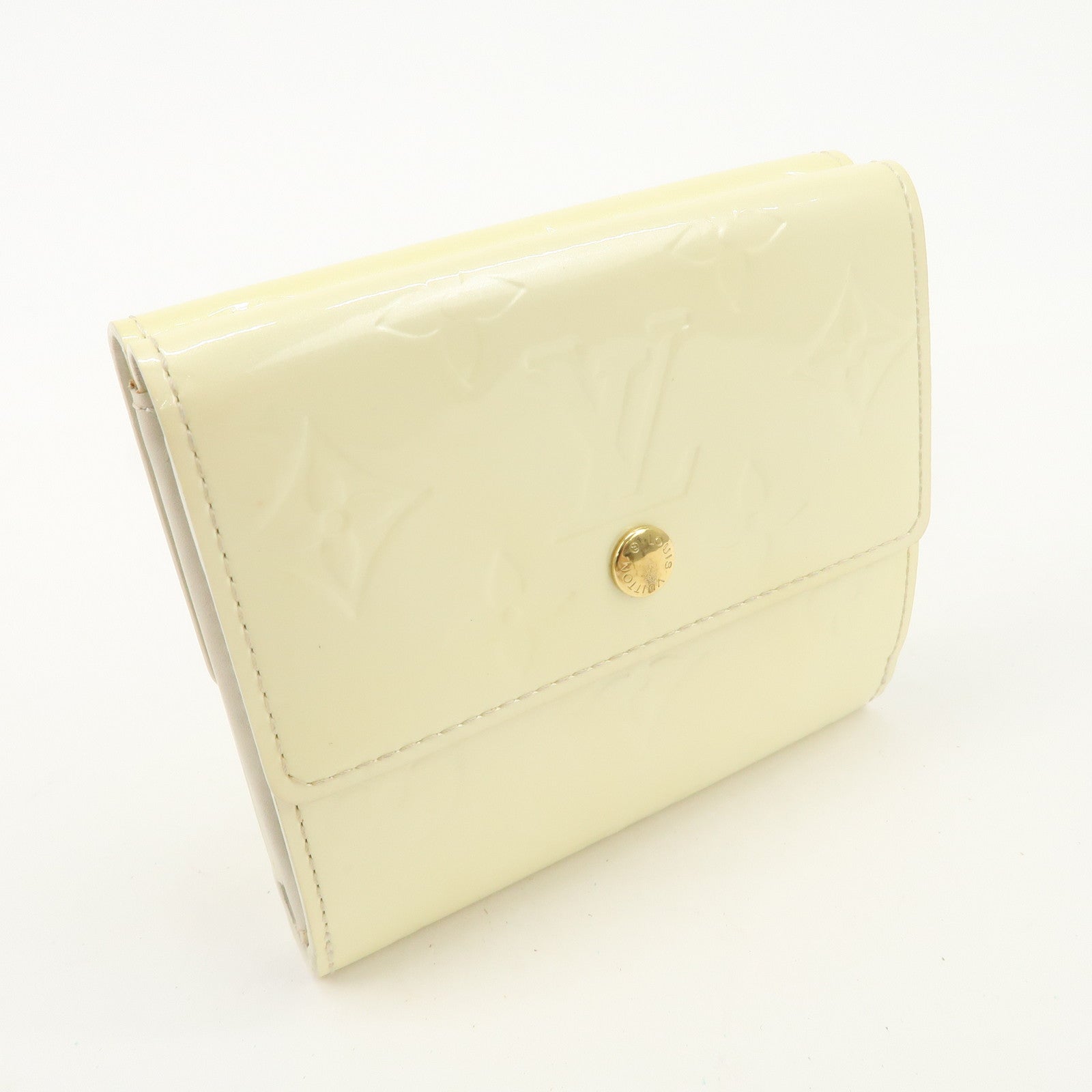 Louis Vuitton Monogram Vernis Porte Monnaie Couer Perle Compact Wallet M91351 Used