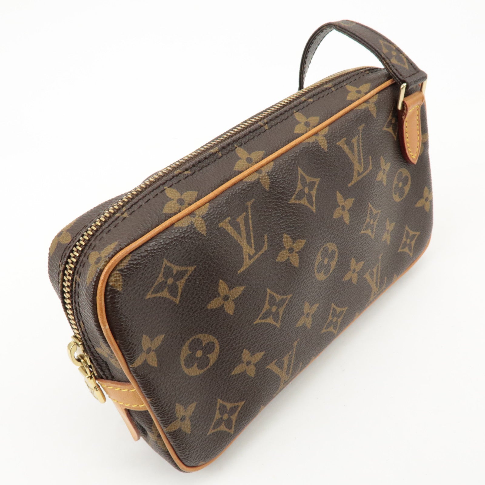 Louis Vuitton Monogram Pochette Marly Bandouliere Bag Brown M51828 Used
