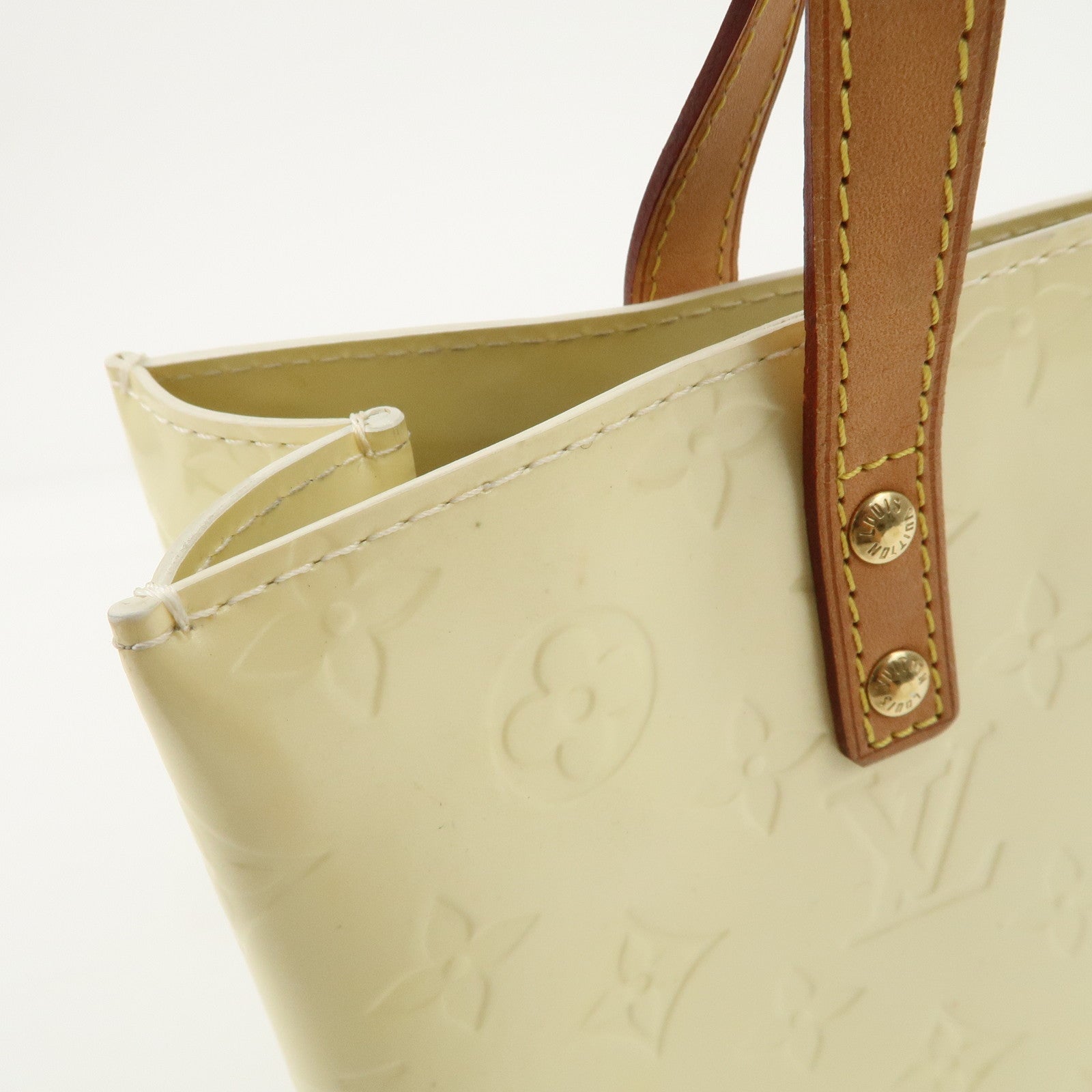 Louis Vuitton Monogram Vernis Lead PM Hand Bag Perle M91336 Used