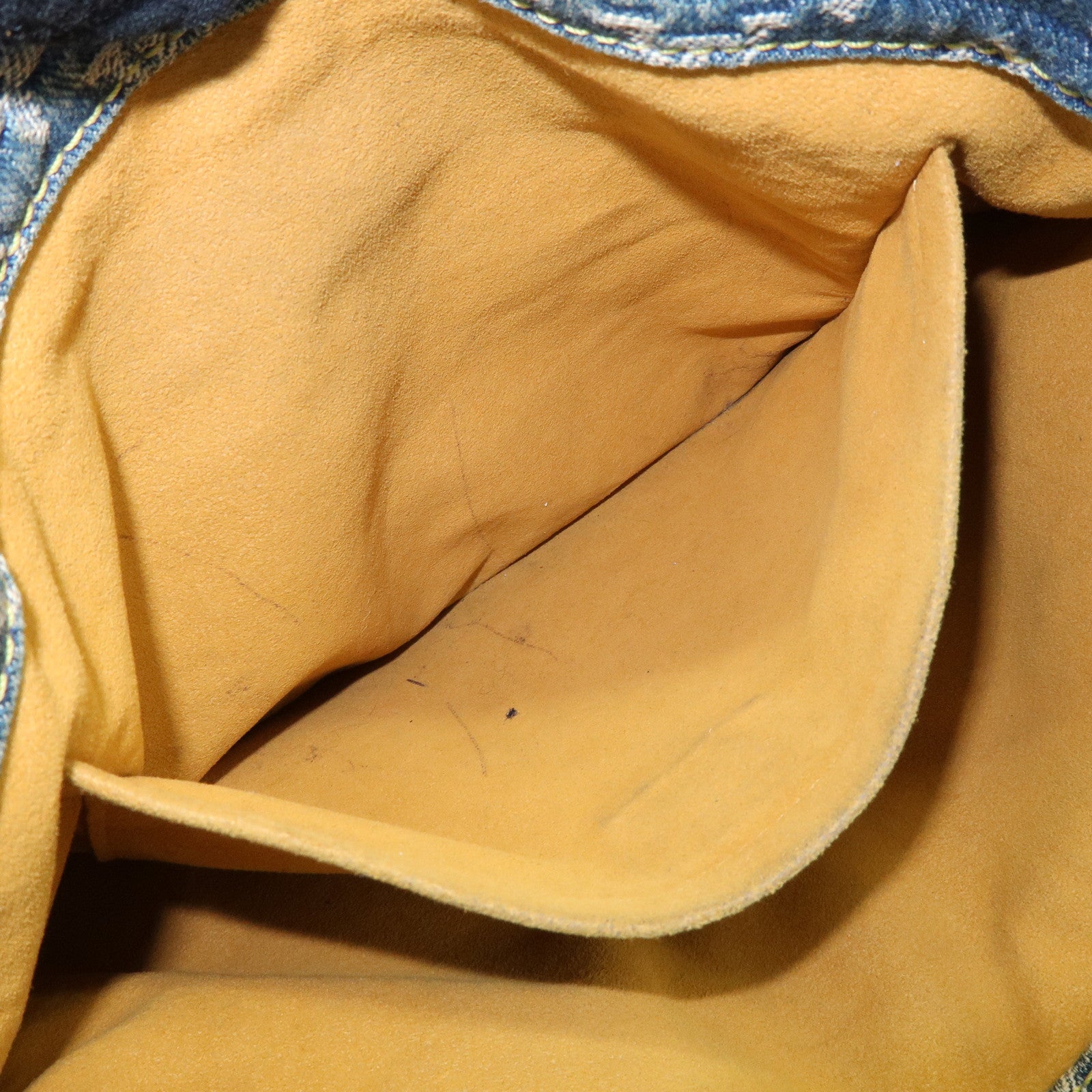 Louis Vuitton Monogram Denim Flat Shopper Tote Bag Blue M95018