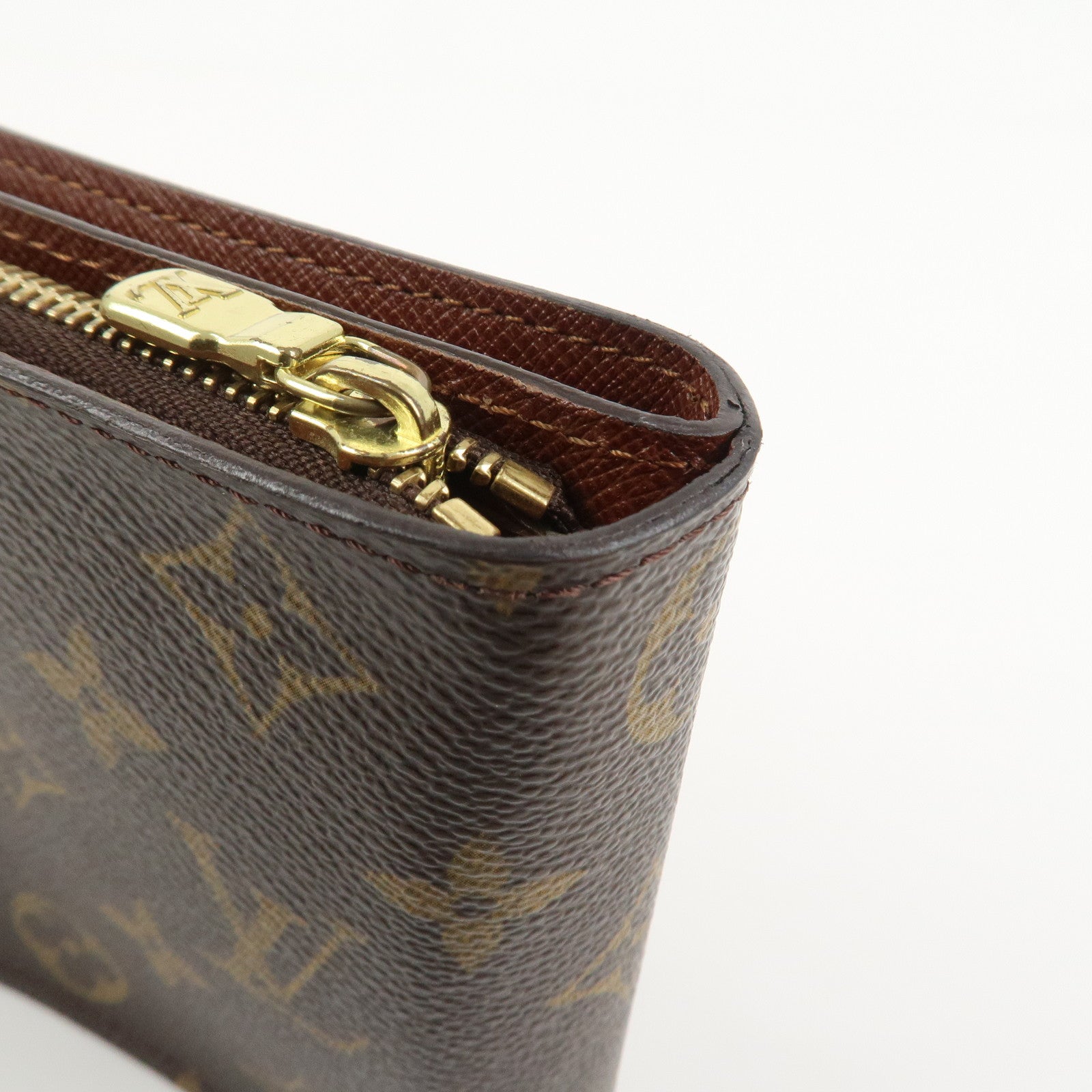 Louis Vuitton Monogram Compact Zippy Wallet Brown M61667