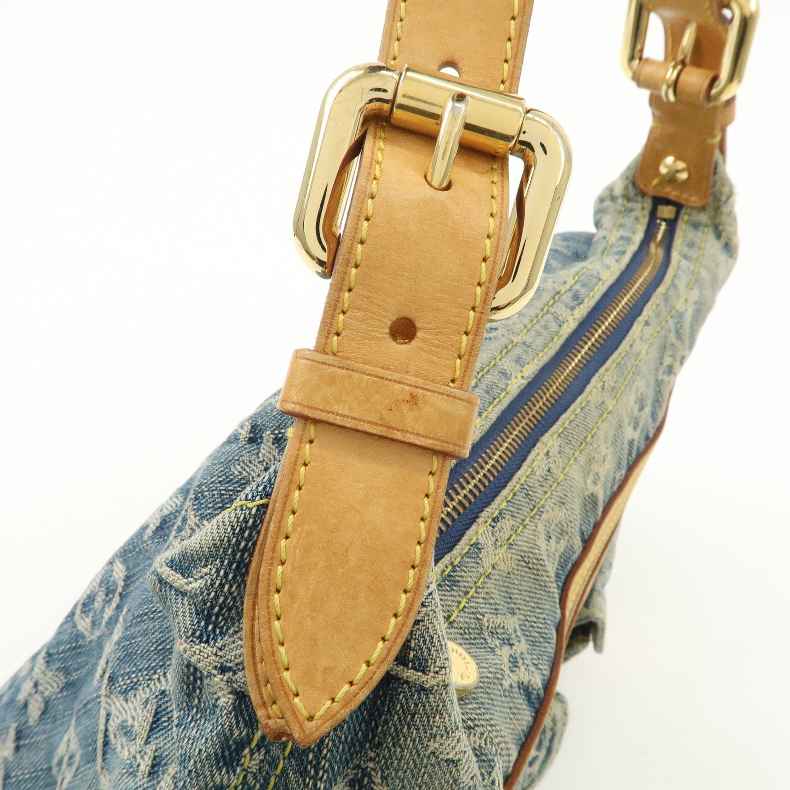 Louis Vuitton Monogram Denim Baggy PM 2Way Bag Shoulder Bag M95049 Used