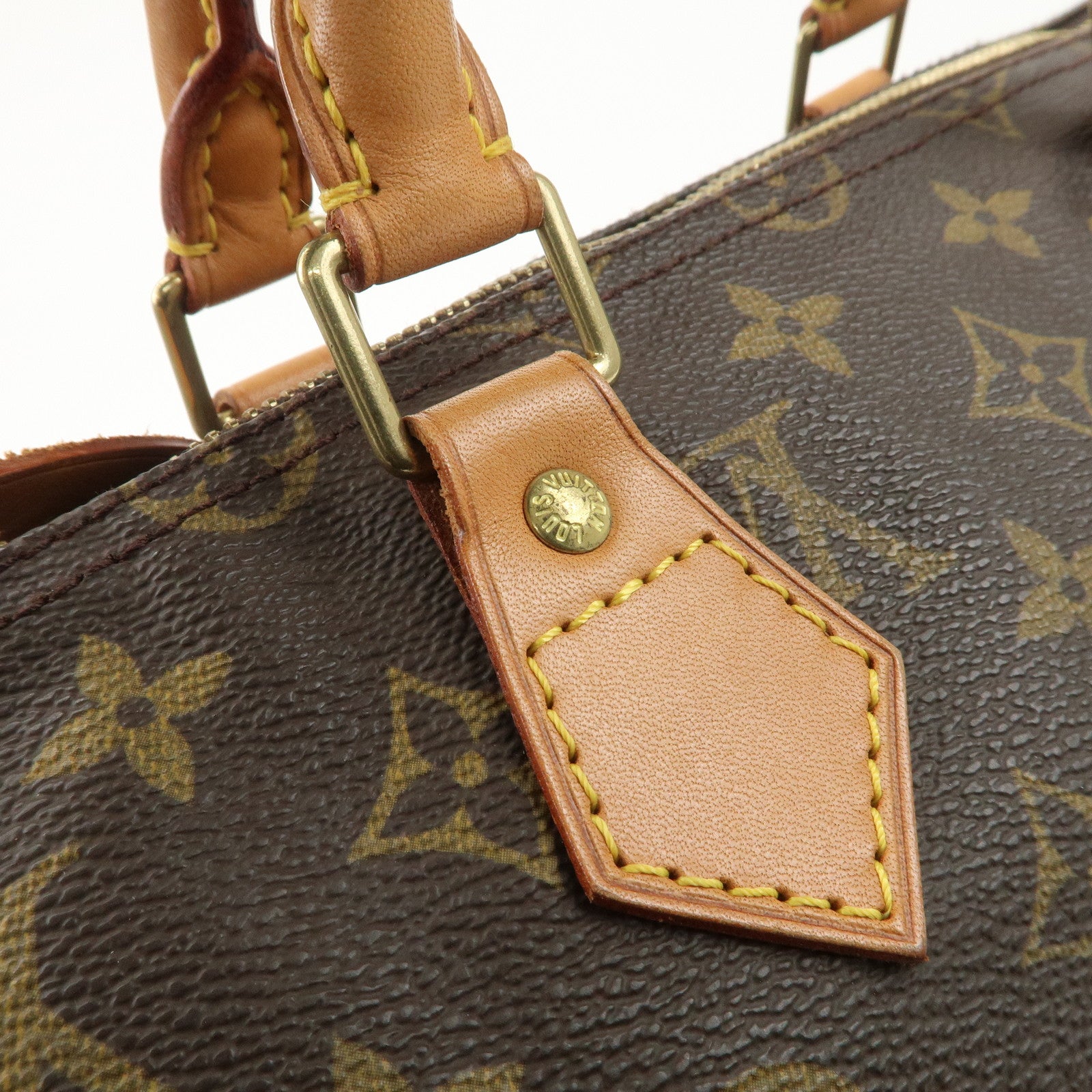 Louis Vuitton Monogram Speedy 35 Boston Bag Brown M41524