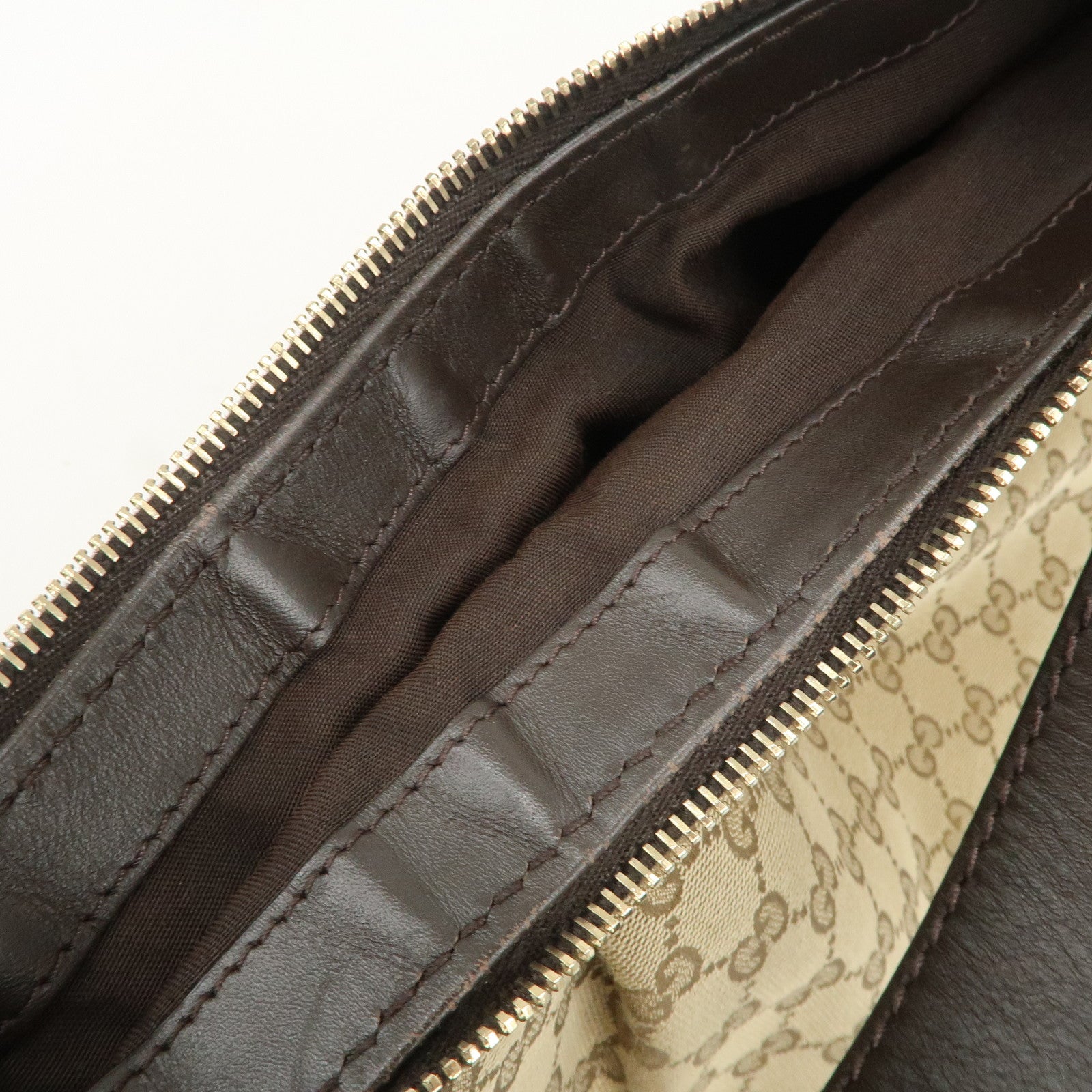 GUCCI Sukey Interlocking G GG Canvas Leather Shoulder Bag 362726