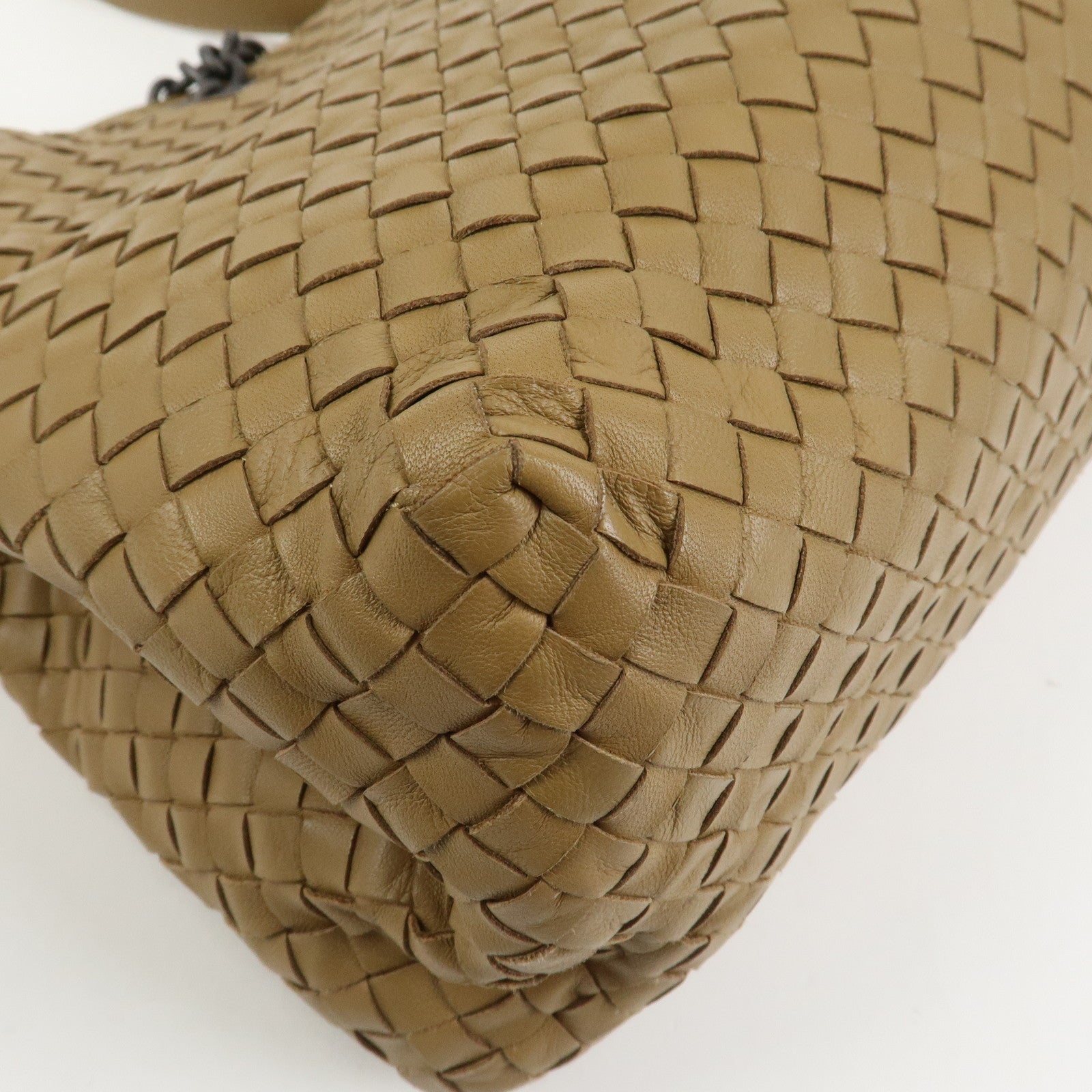 BOTTEGA VENETA Intrecciato Nappa Leather Shoulder Tote Bag Brown