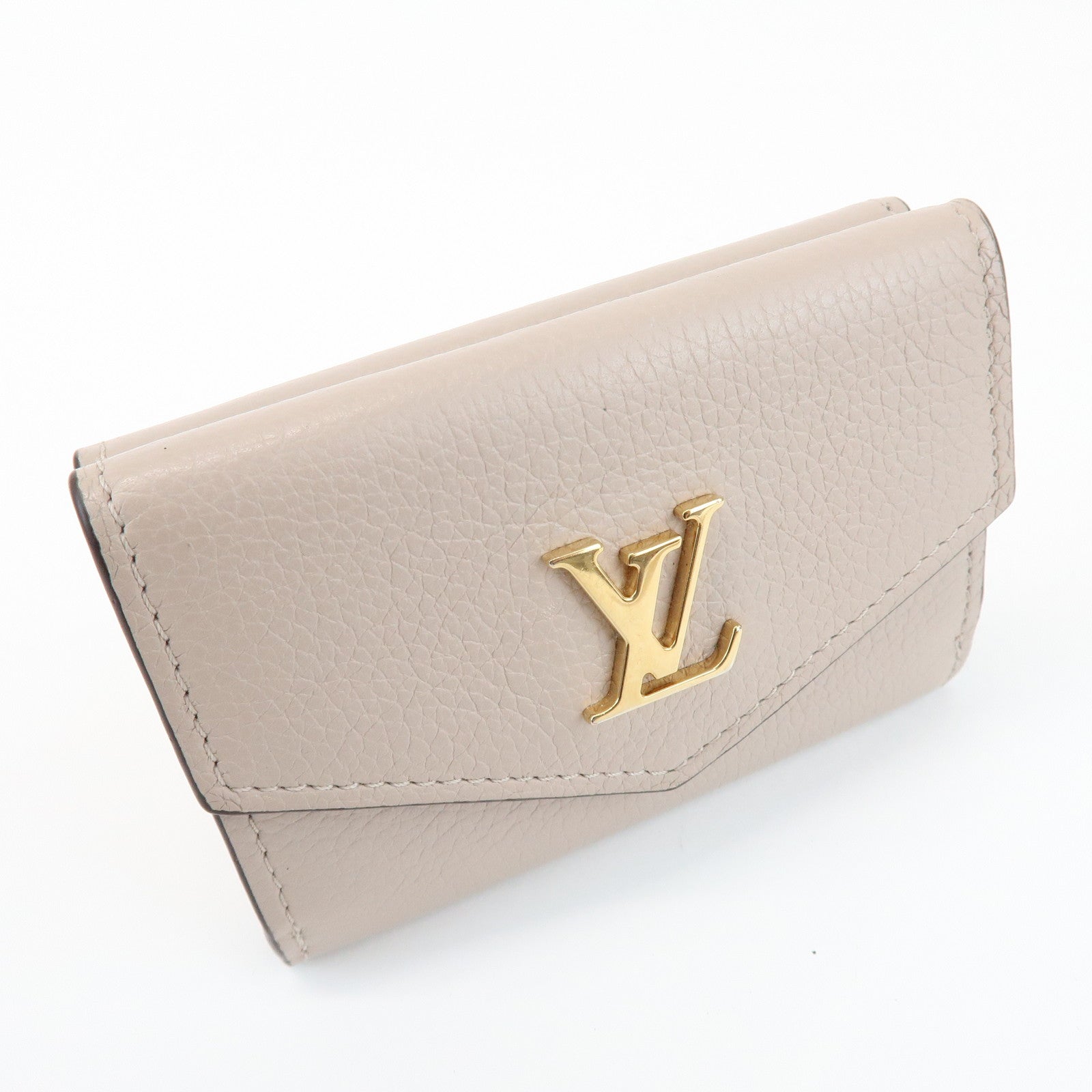 Louis Vuitton Torillon Portefeuille Lock Mini Wallet Greige M69340
