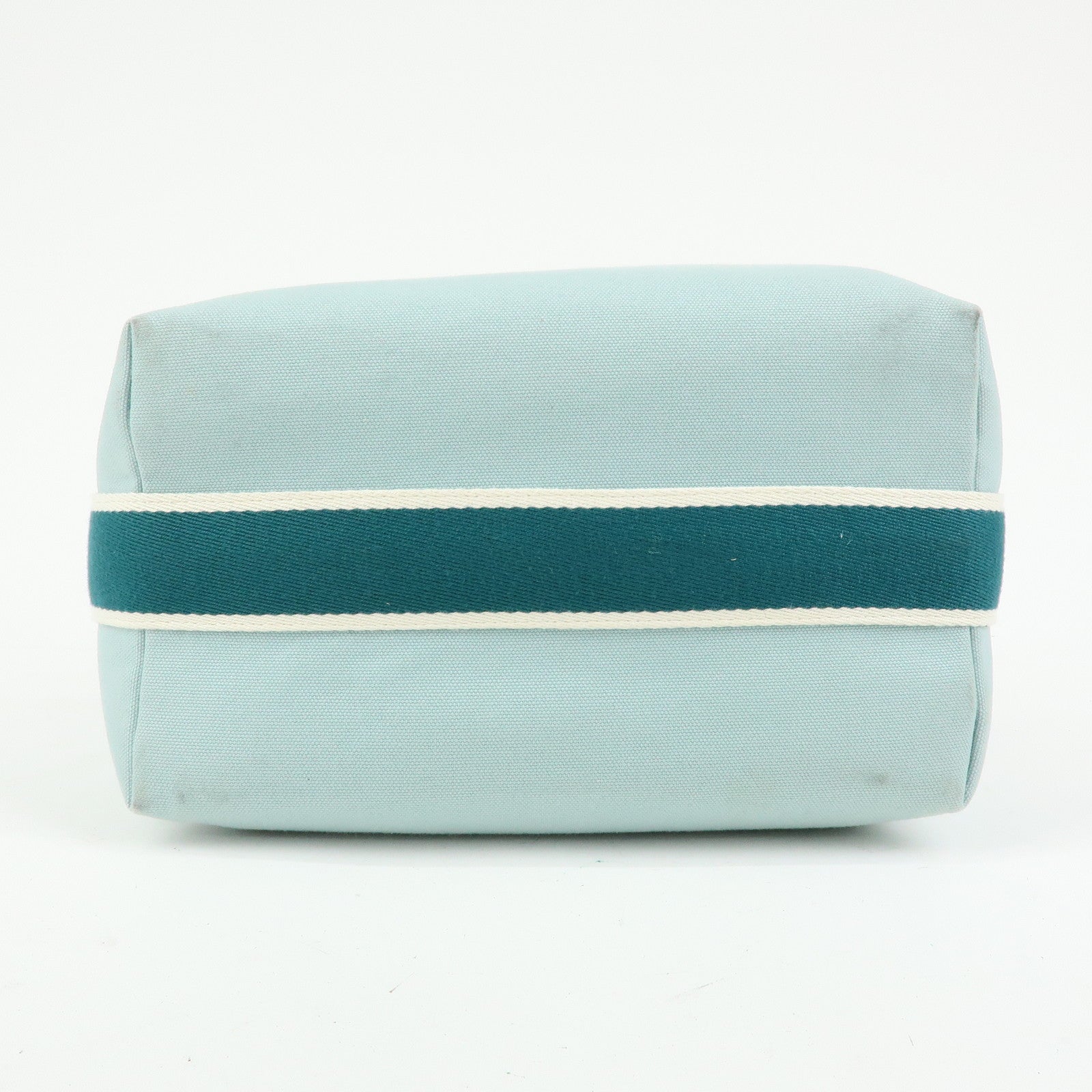 HERMES Bride A Brac GM Cotton Hand Bag Vanity Bag Light Blue