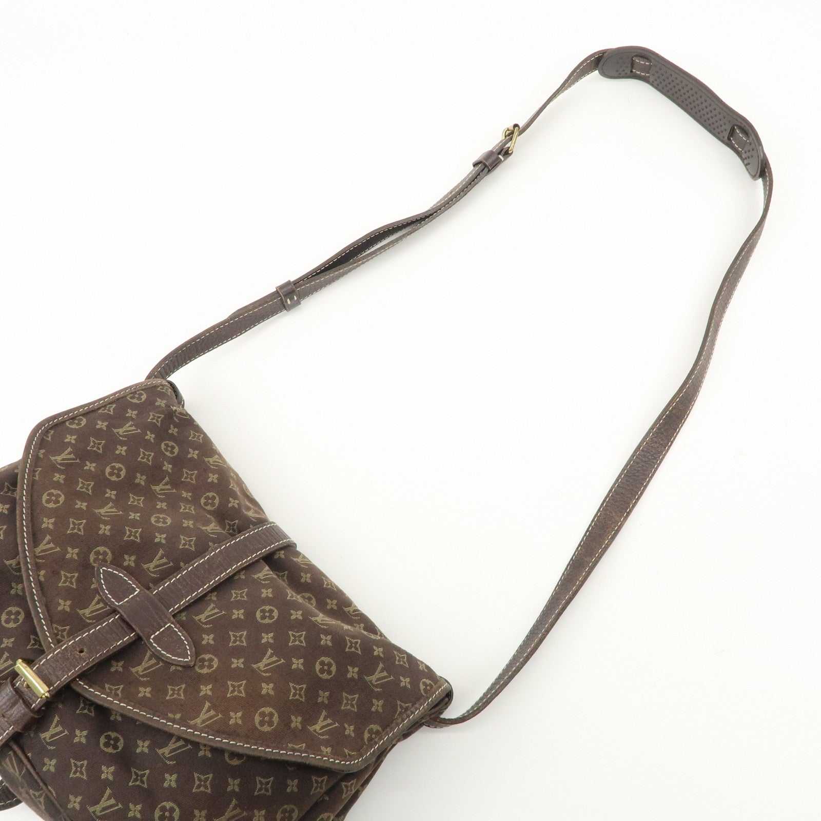 Louis Vuitton Monogram Mini Saumur 30 Hand Bag Brown Canvas M95227 Used